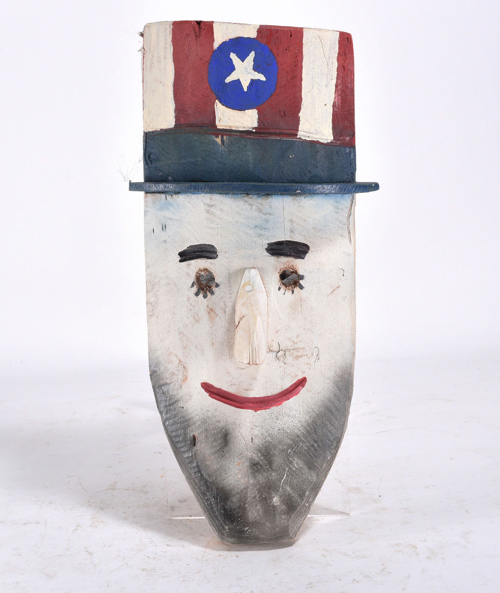 Ernie Richards Folk Art Carved Wooden Mask (1 of 2)