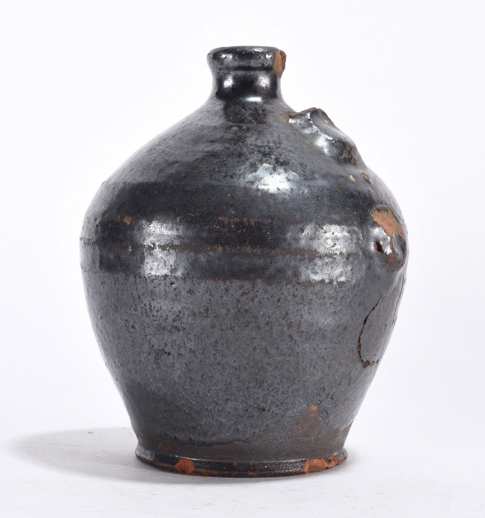 Early North Carolina Redware Jug ca. 1800: Early North Carolina Redware Jug ca. 1800