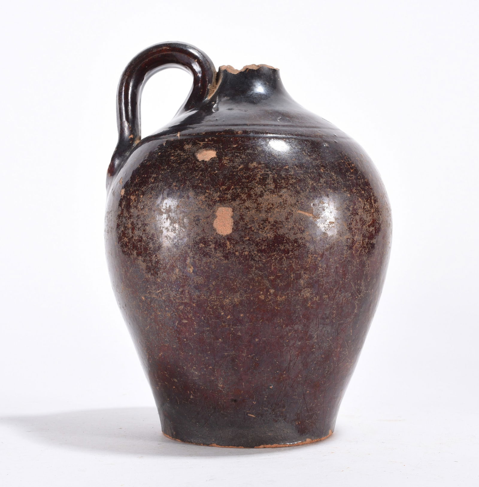 Early North Carolina Redware Jug ca. 1800 (1 of 3)