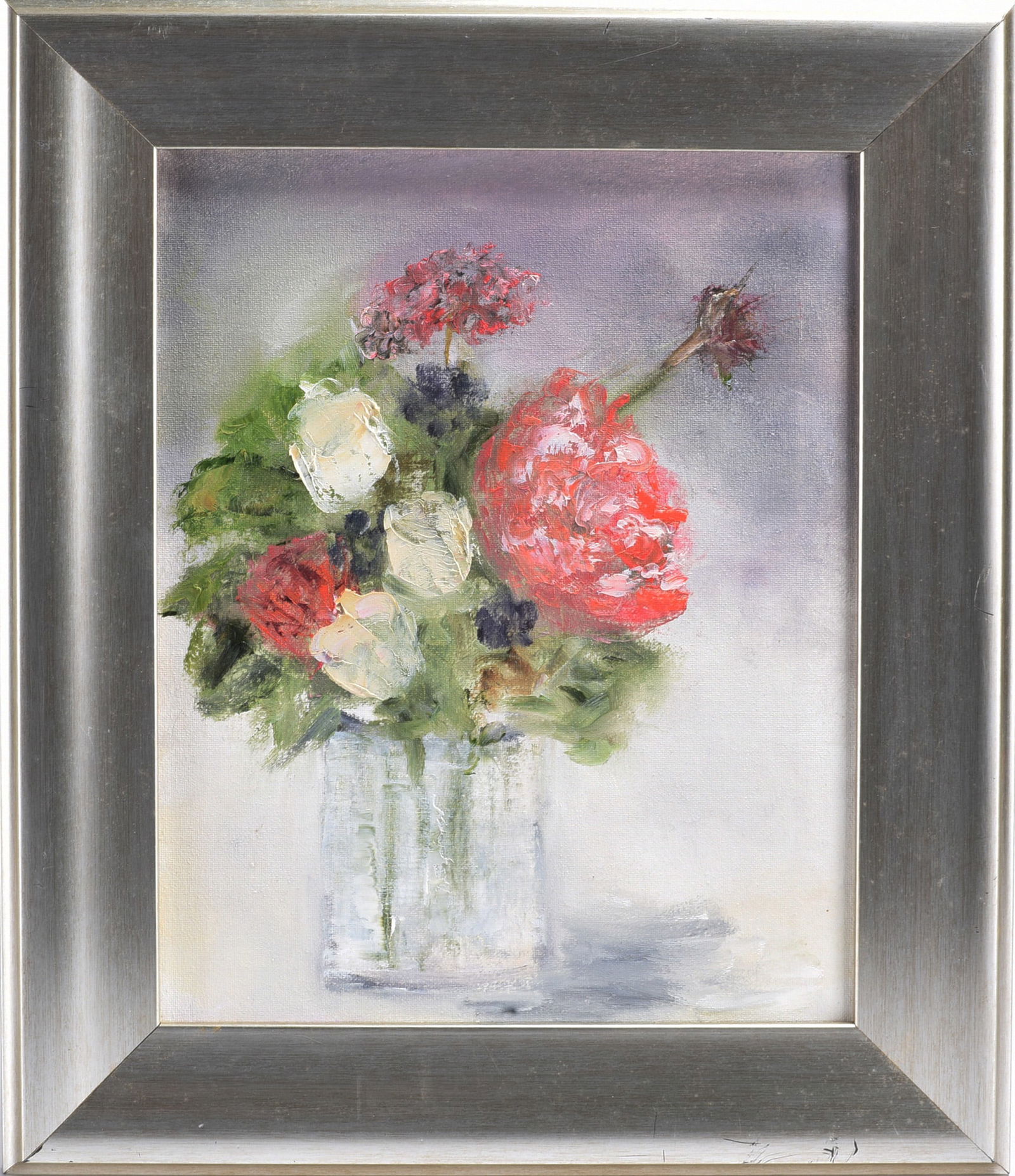 Oil Painting on Canvas Still Life Flowers (1 of 1)
