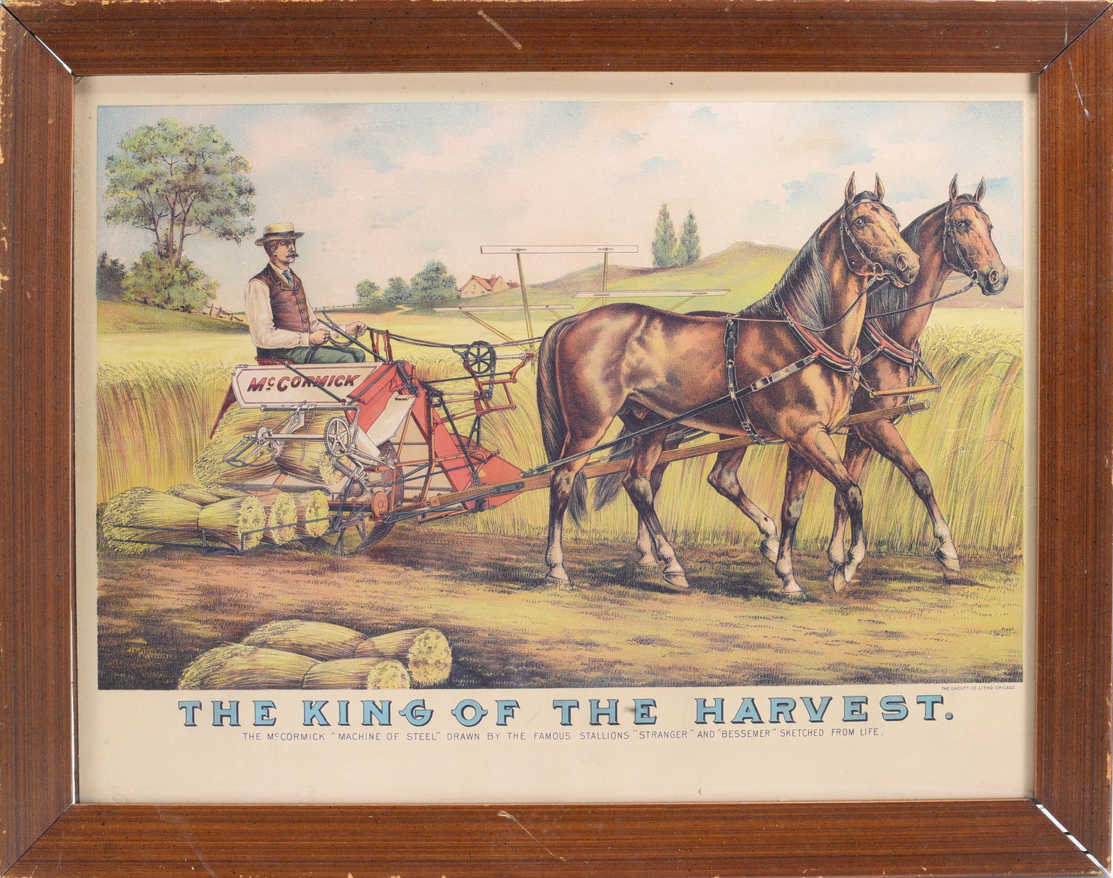 Antique McCormick Lithograph Framed: Antique McCormick Lithograph Framed