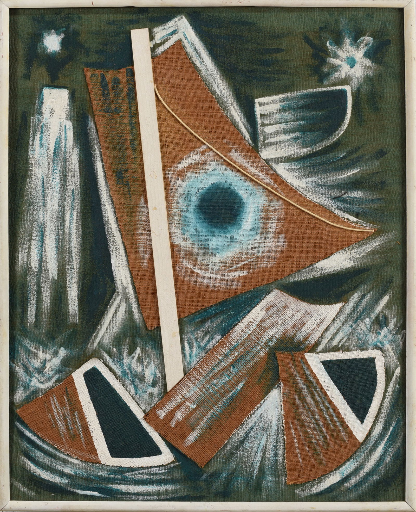 Mid Century Painting on Canvas: Mid Century Painting on Canvas