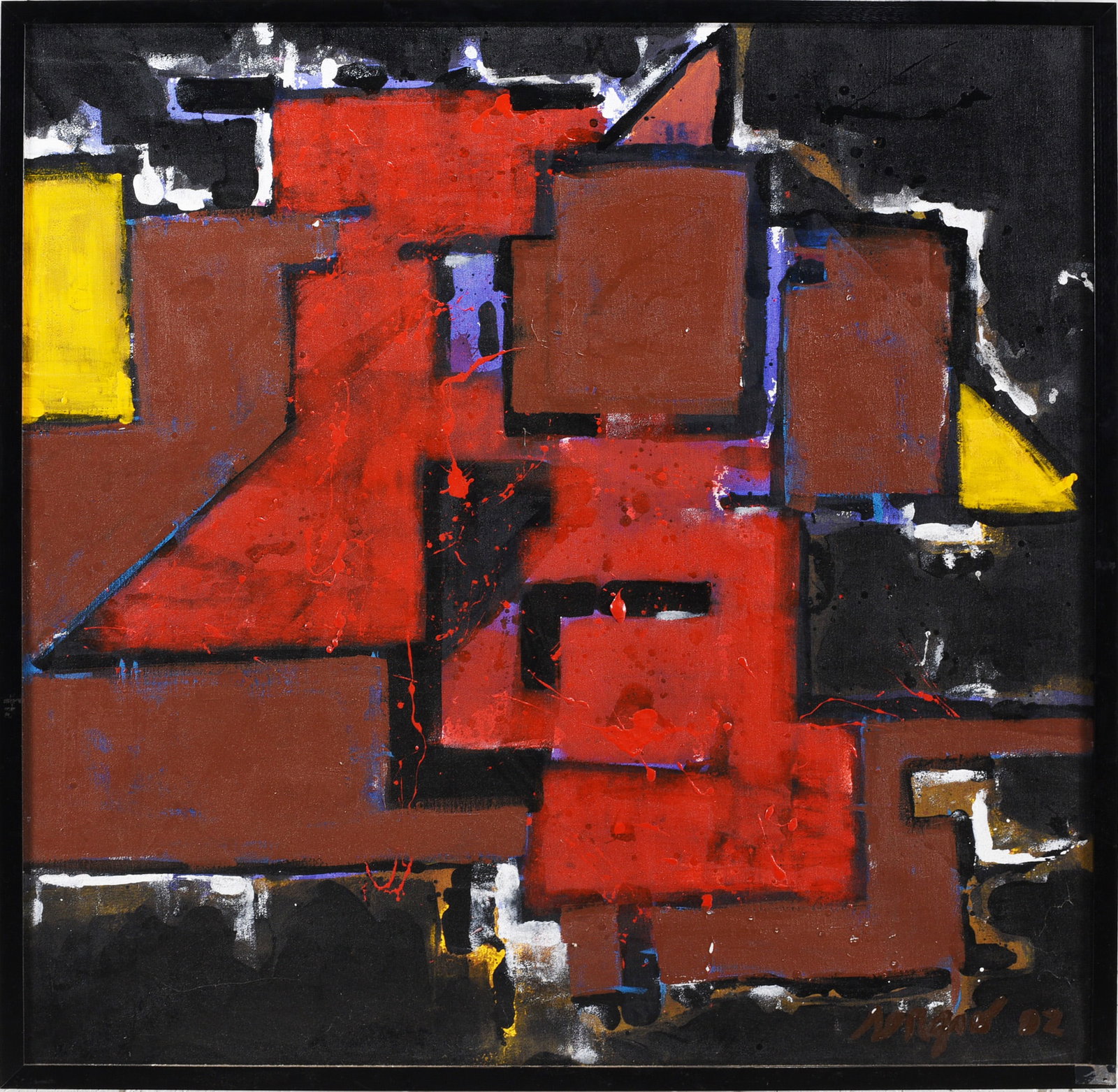 Mid Century Painting on Canvas: Mid Century Painting on Canvas