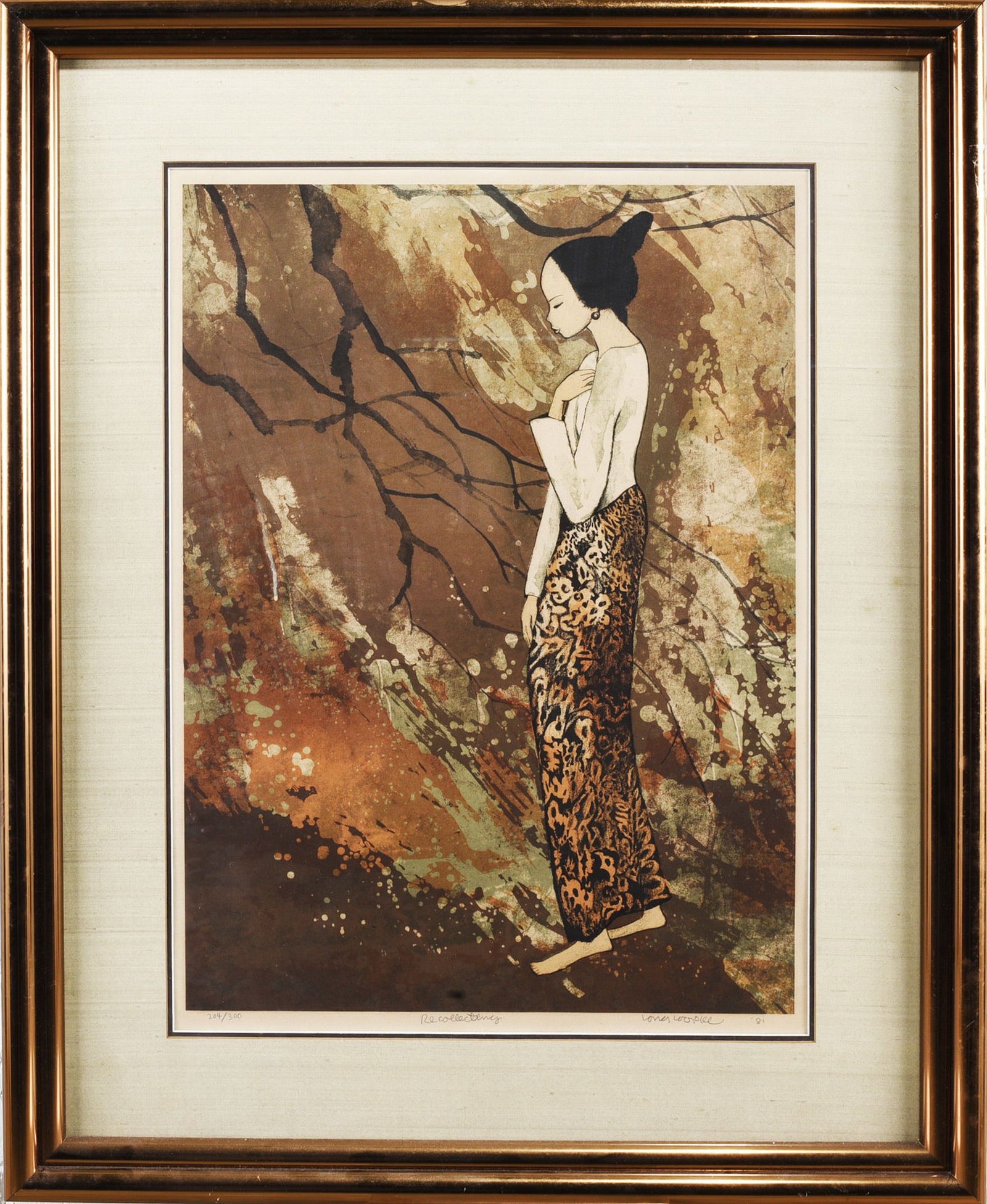 Lee Long Framed Pencil Signed Lithograph: Lee Long Framed Pencil Signed Lithograph