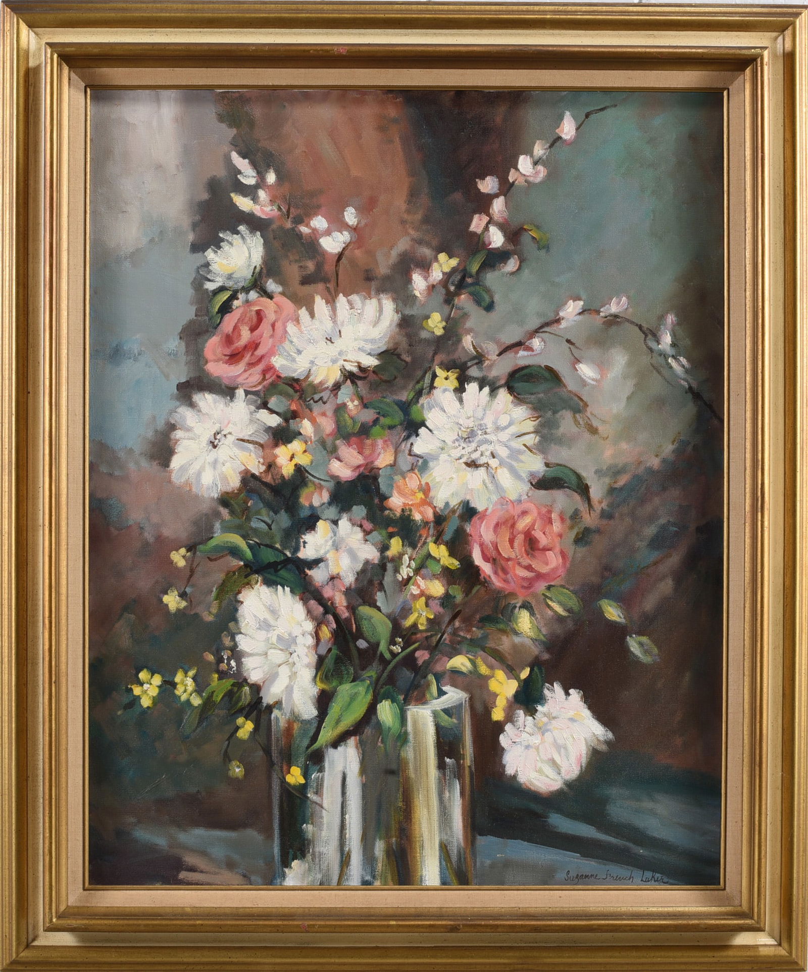 Suzanne Laker Painting on Canvas: Suzanne Laker Painting on Canvas