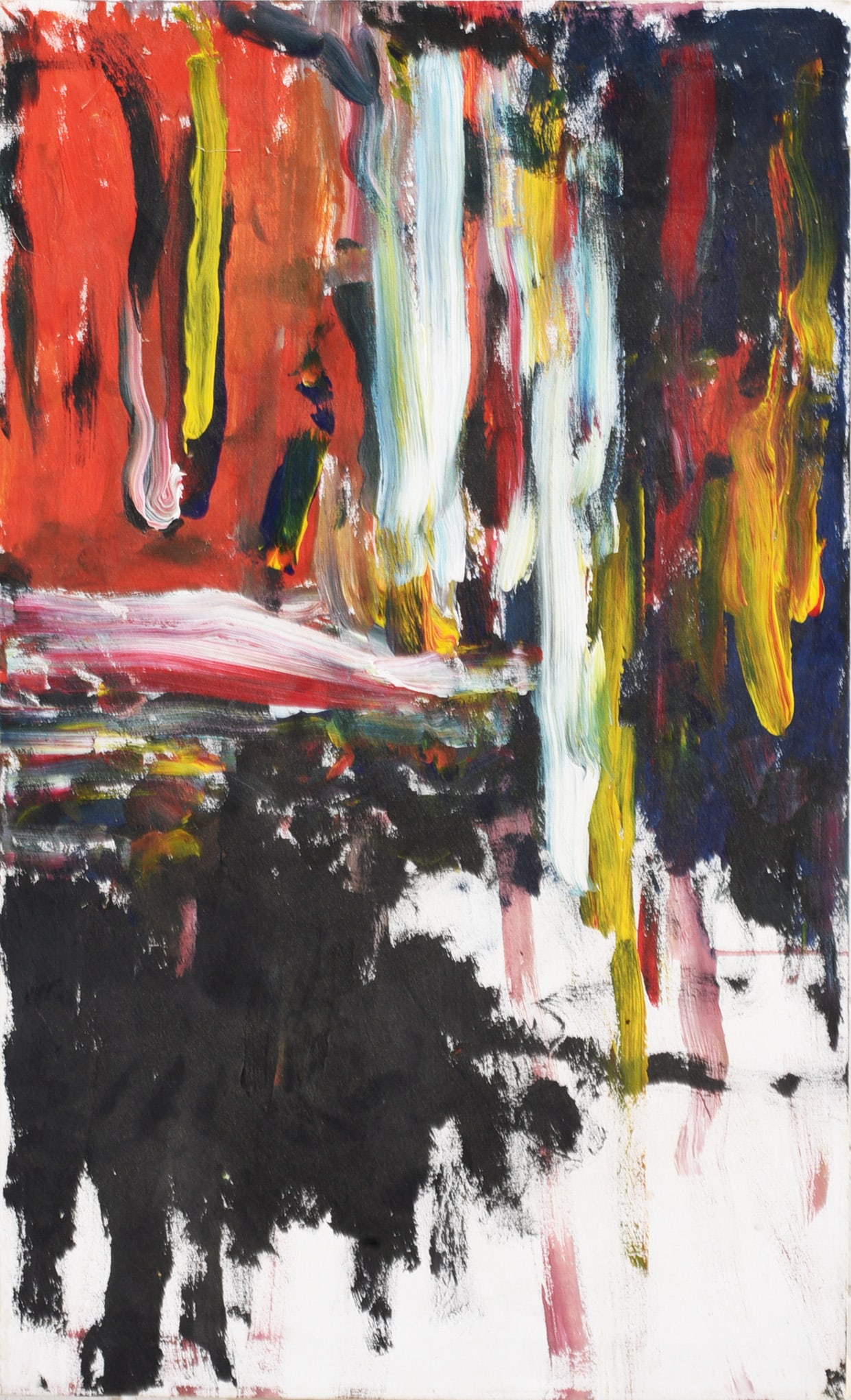 Mid Century Painting on Canvas: Mid Century Painting on Canvas