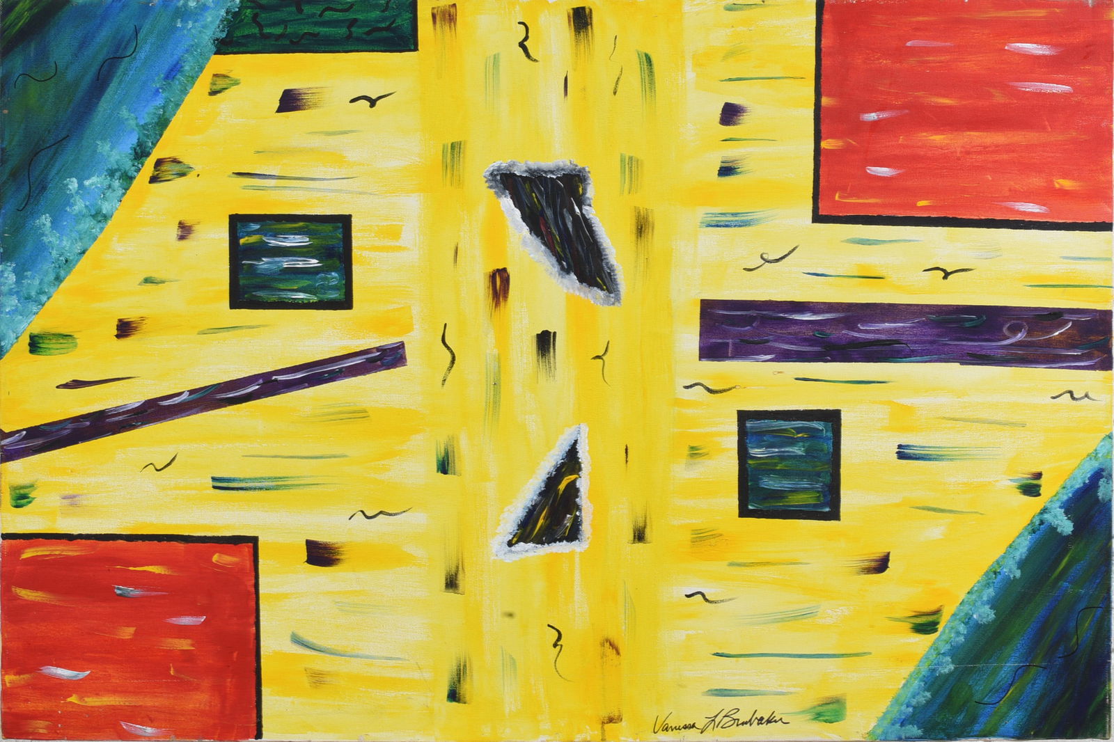 Painting on Canvas Signed: Painting on Canvas Signed