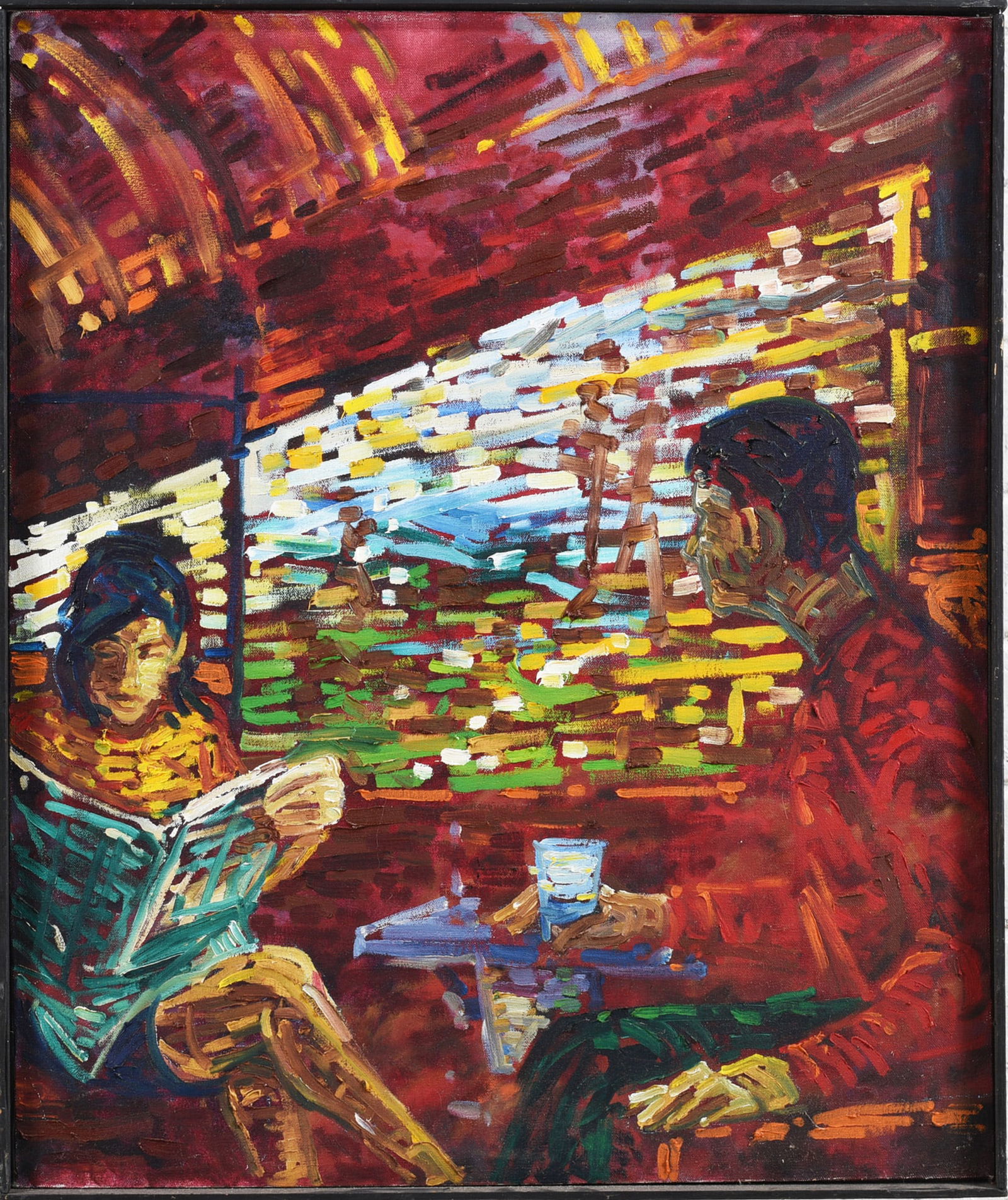 ca. 1997 Impressionist Painting on Canvas: ca. 1997 Impressionist Painting on Canvas