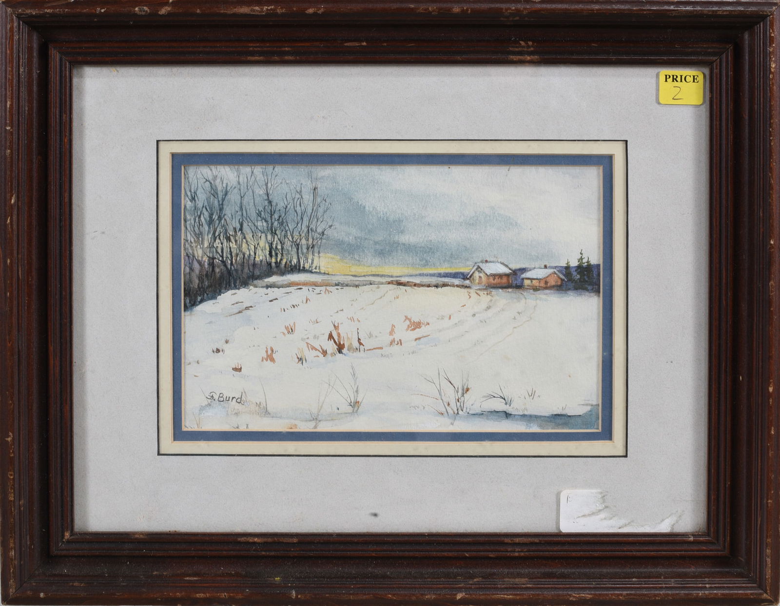 Watercolor on Paper Signed G Burd (1 of 1)