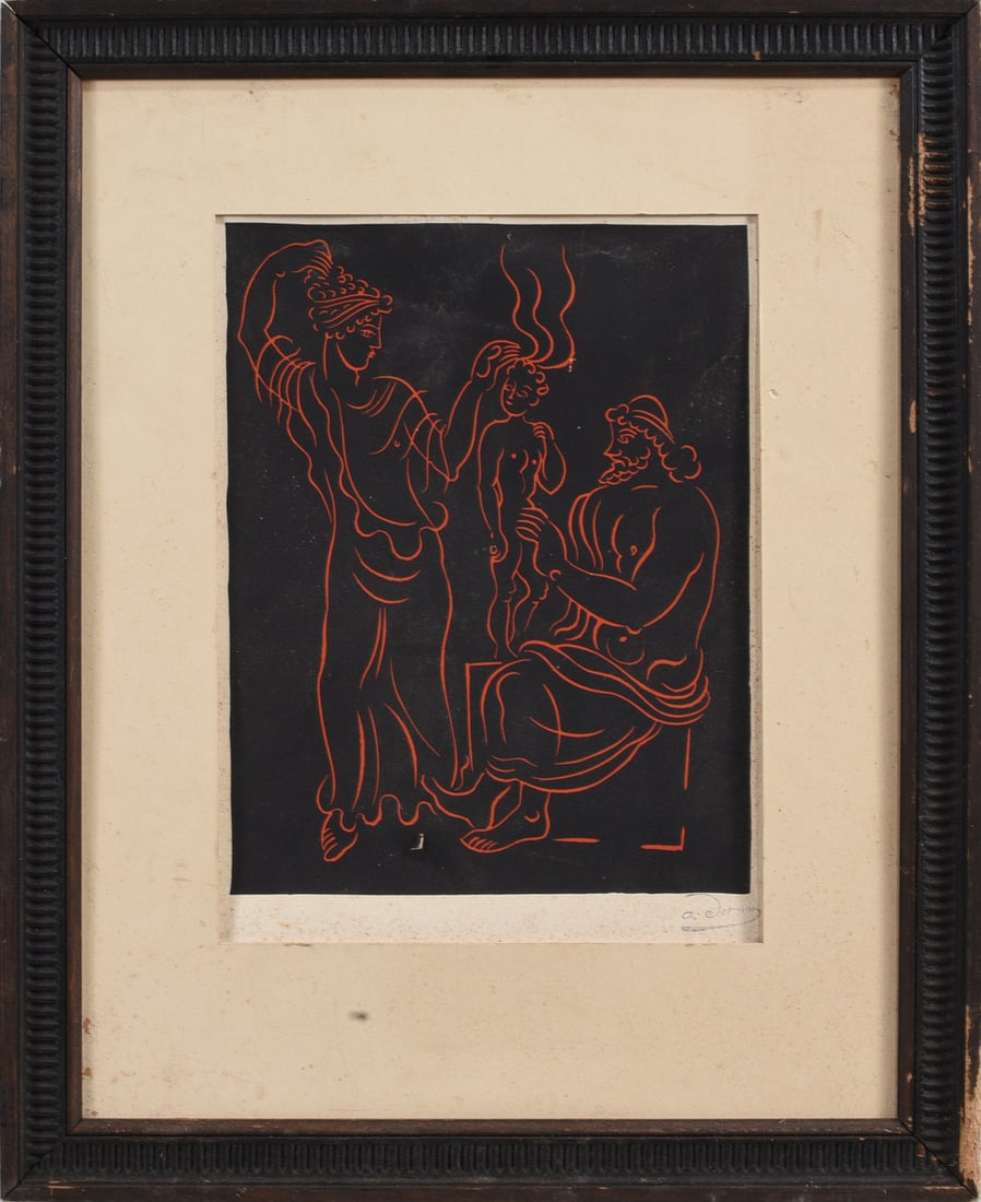 Pencil Signed y Andre' Derain: Pencil Signed y Andre' Derain