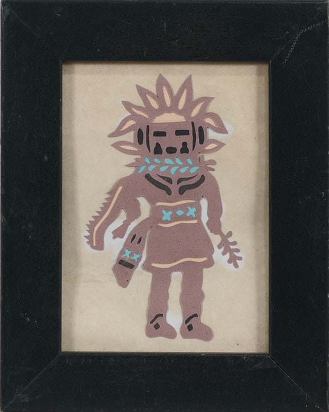 Native American Sand Painting Kachina Figure: Native American Sand Painting Kachina Figure
