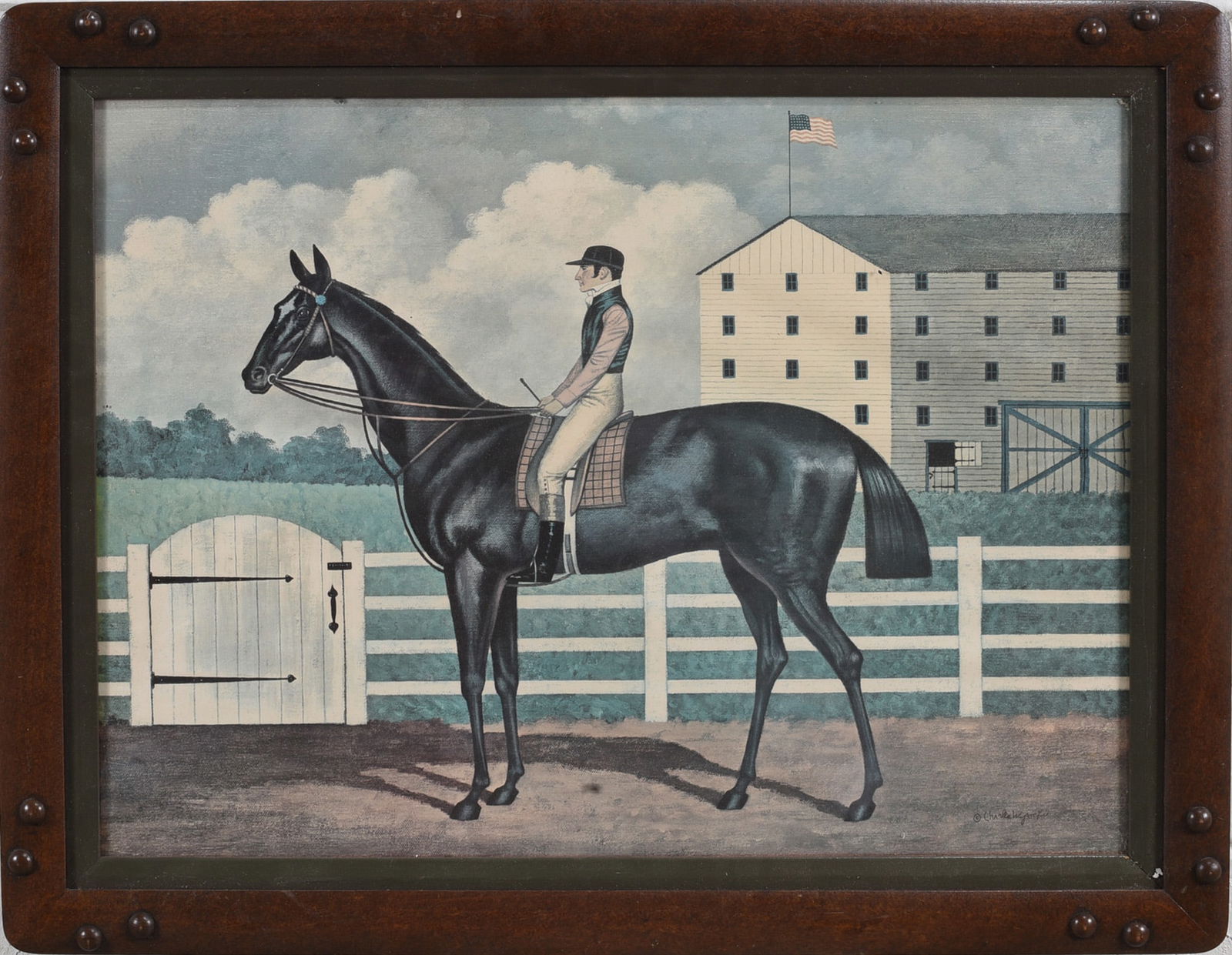 Charles Wysocki Jocky Horse Print: Charles Wysocki Jocky Horse Print