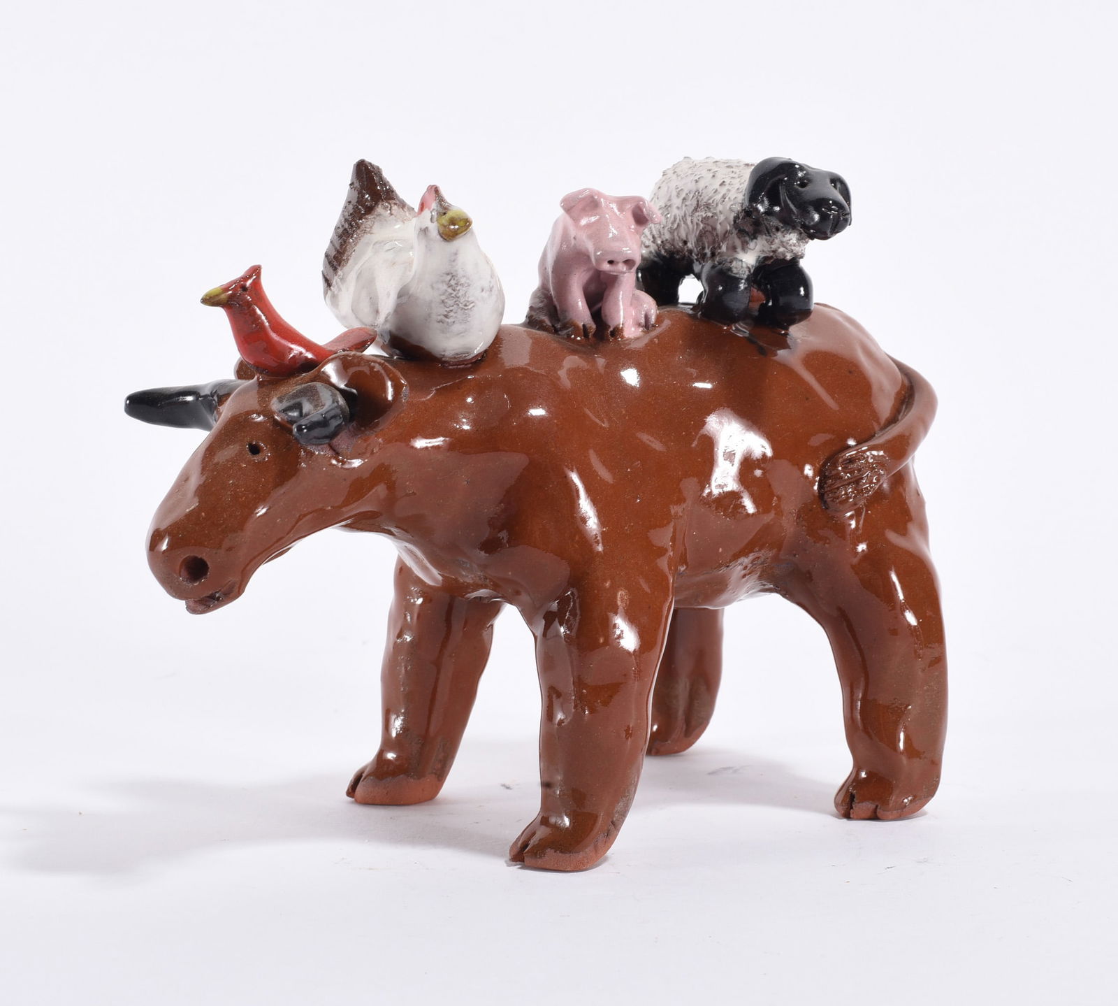 Lynn Bailey Folk Pottery Cow: Lynn Bailey Folk Pottery Cow Lynn Bailey (American, South Carolina, contemporary) is a Southern folk potter known for hand-built animals and figural ceramic forms.
