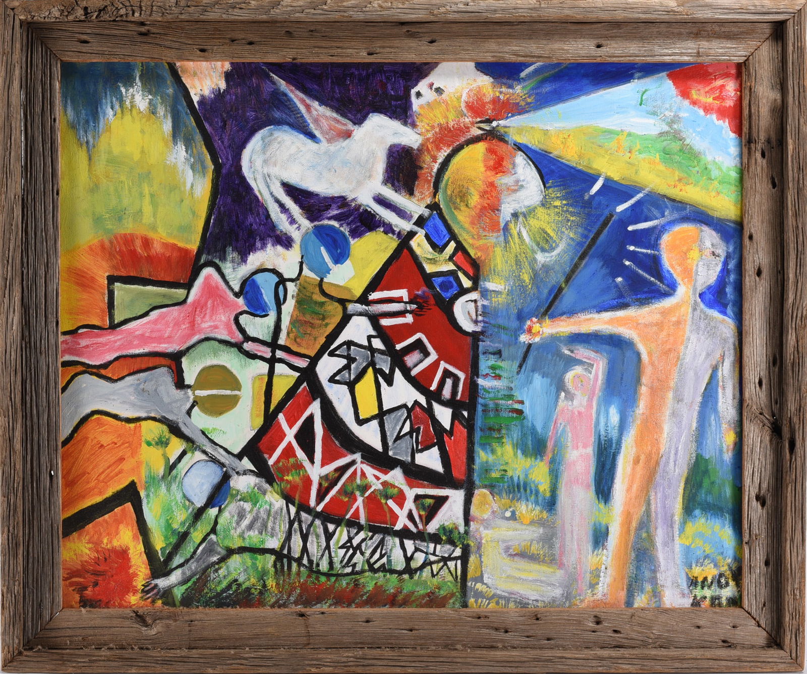 Andy Kane Painting on Canvas: Andy Kane Painting on Canvas Andy Kane (American, contemporary) is a self-taught artist known for painted folk and outsider art works.