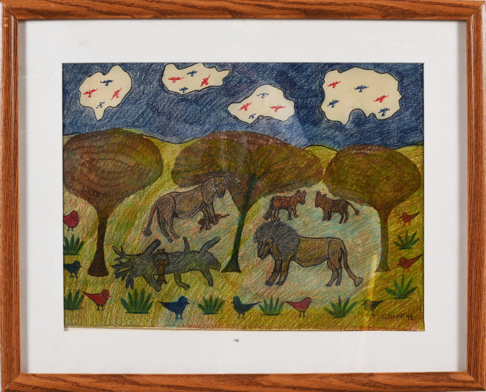 Chief Wiley Folk Art Drawing (1 of 2)