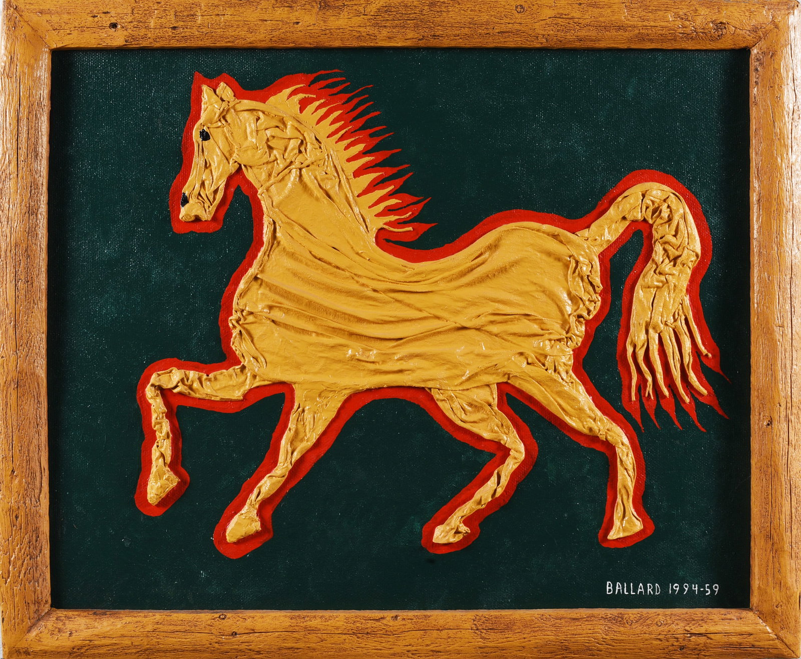 Larry Ballard Folk Art Painting: Larry Ballard Folk Art Painting Larry Ballard (American, contemporary) is a self-taught folk artist known for painted and carved vernacular works.