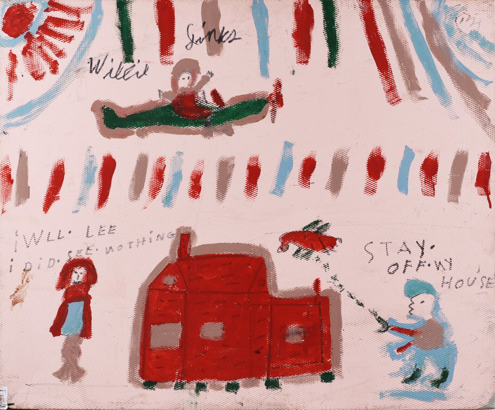 Willie Jinks Painting on Tin: Willie Jinks Painting on Tin Willie Jinks (American, 1921–2012, Atlanta, Georgia) was a self-taught artist known for paintings on salvaged wood, metal, and found materials.