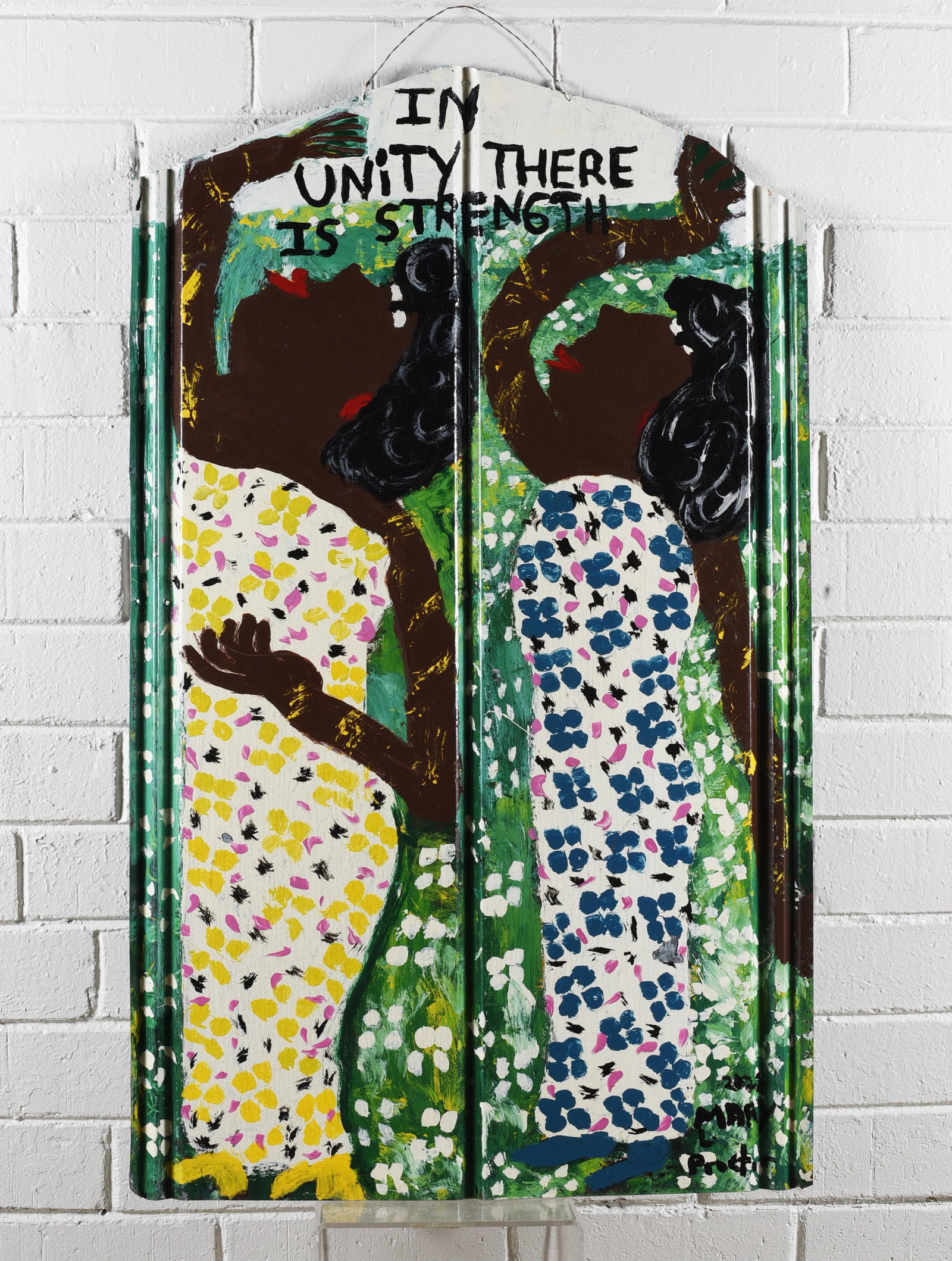 Mary Proctor Painting on Tin: Mary Proctor Painting on Tin Mary L. Proctor (American, b. 1960, Lloyd, Florida) is a self-taught artist known for visionary paintings, collage, and assemblage rooted in personal testimony and faith.