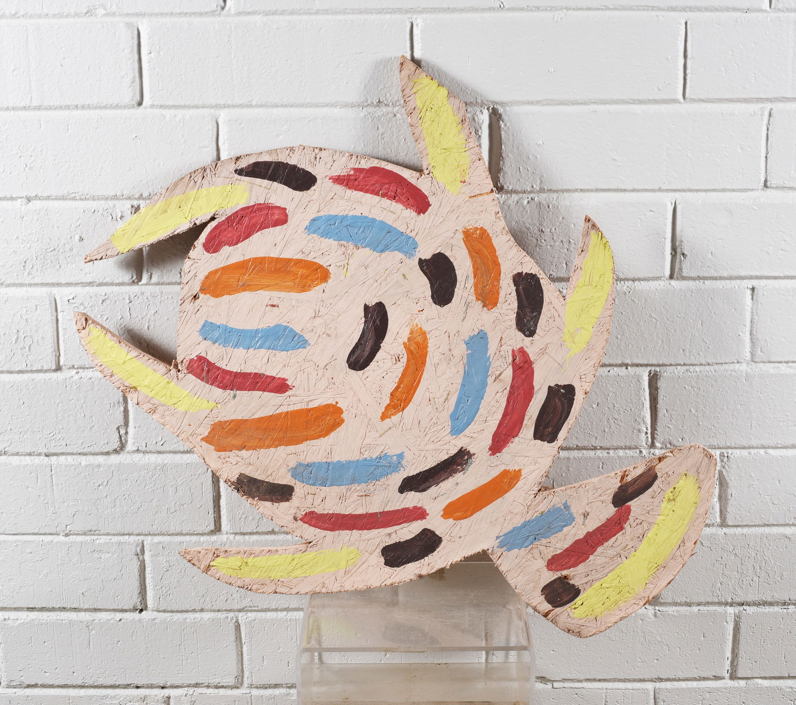 Outsider Art Cutout Painting on Wood (1 of 2)