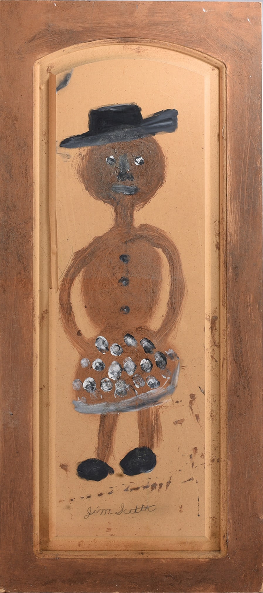 Jimmy Lee Sudduth Folk Art Painting: Jimmy Lee Sudduth Folk Art Painting Jimmy Lee Sudduth (American, 1910–2007, Fayette County, Alabama) was a self-taught artist known for mud paintings of people, animals, and rural life.