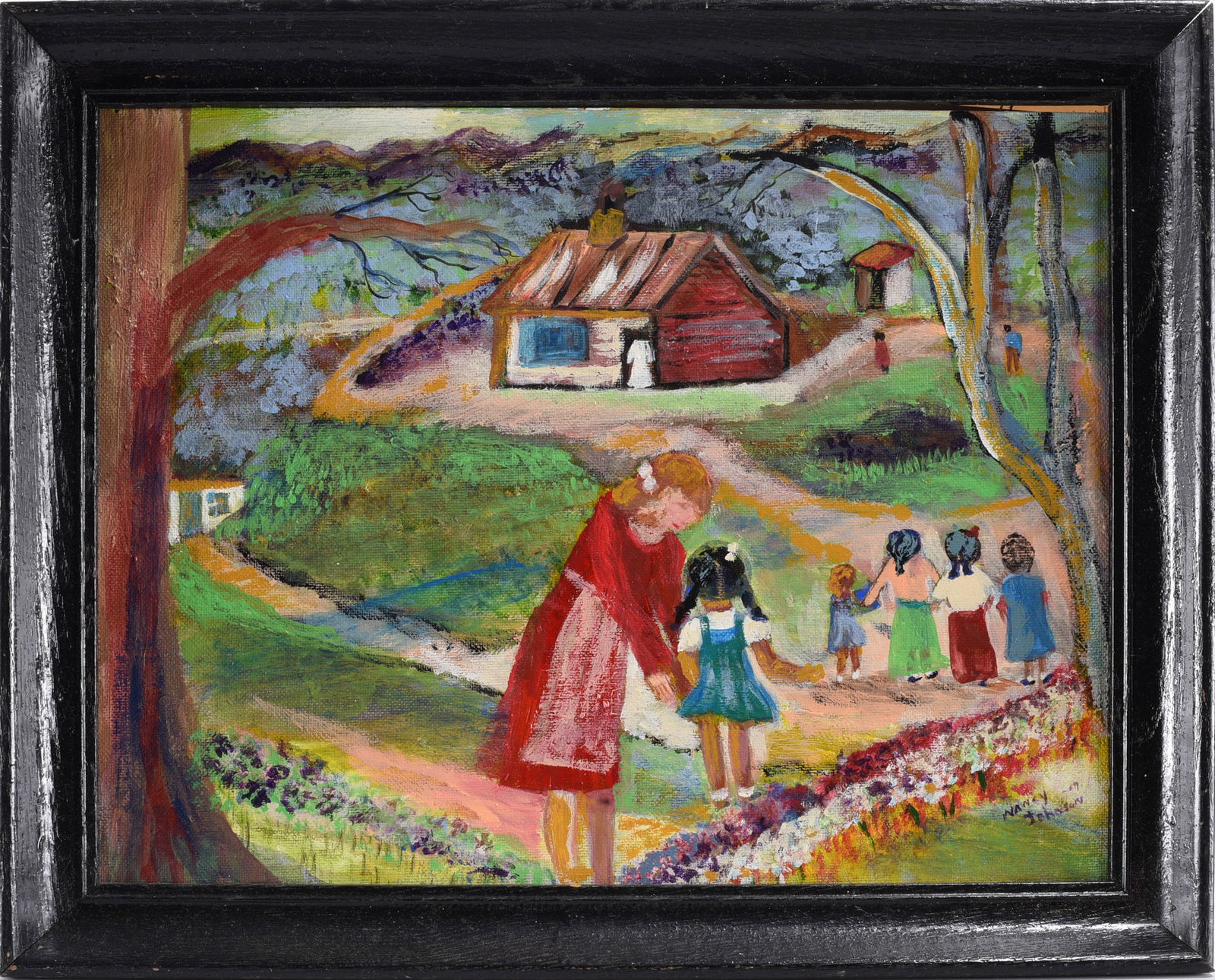 Nancy Johnson Painting on Canvas: Nancy Johnson Painting on Canvas Nancy Johnson (American, contemporary) is an artist known for self-taught paintings on canvas.