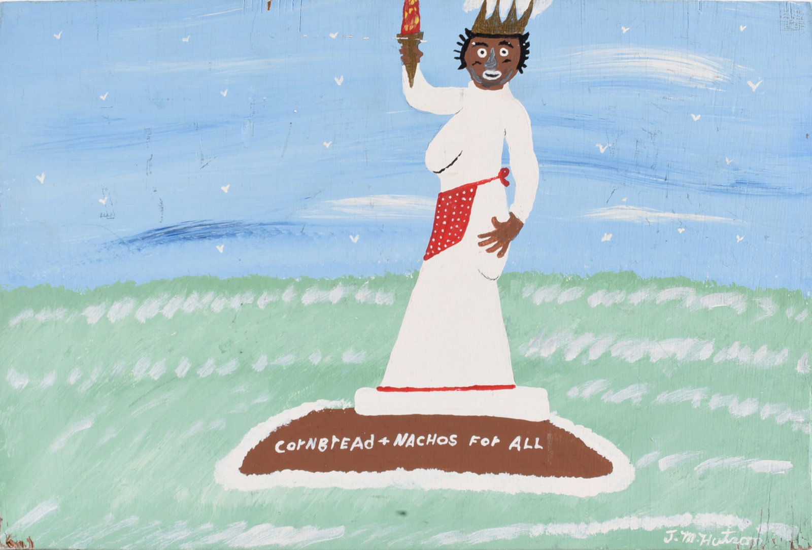 Mike Hutson Folk Art Painting on Wood (1 of 2)