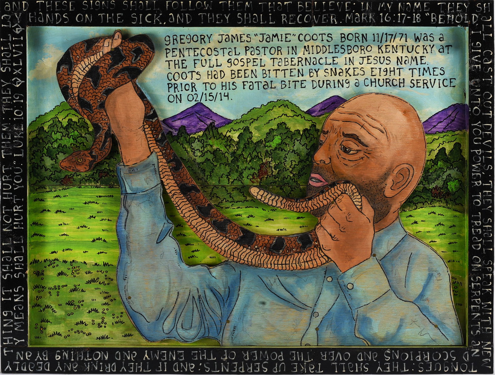 Eric Cunningham Folk Art Painting Collage (1 of 2)