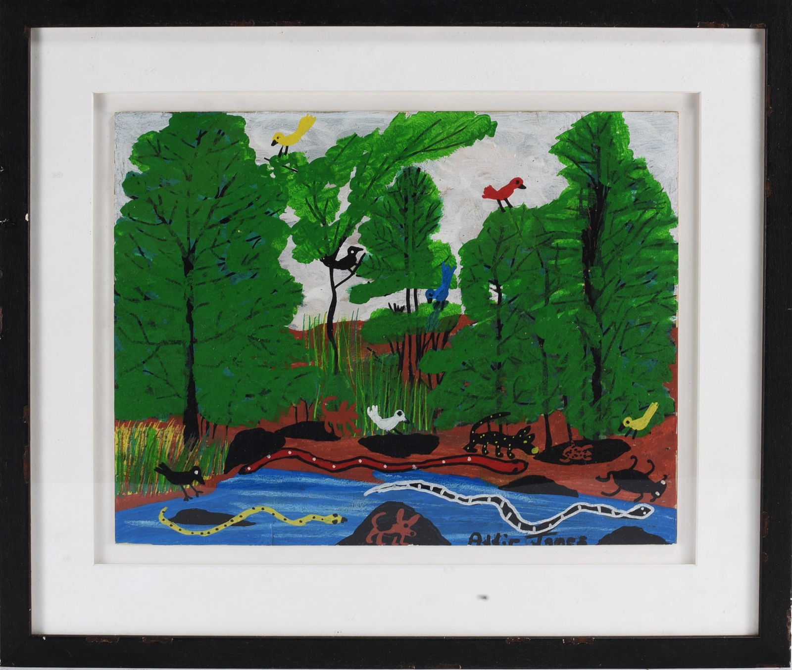 Addie James Mixed Media on Paper: Addie James Mixed Media on Paper Addie James (American, contemporary) is a self-taught artist known for mixed-media works on paper.