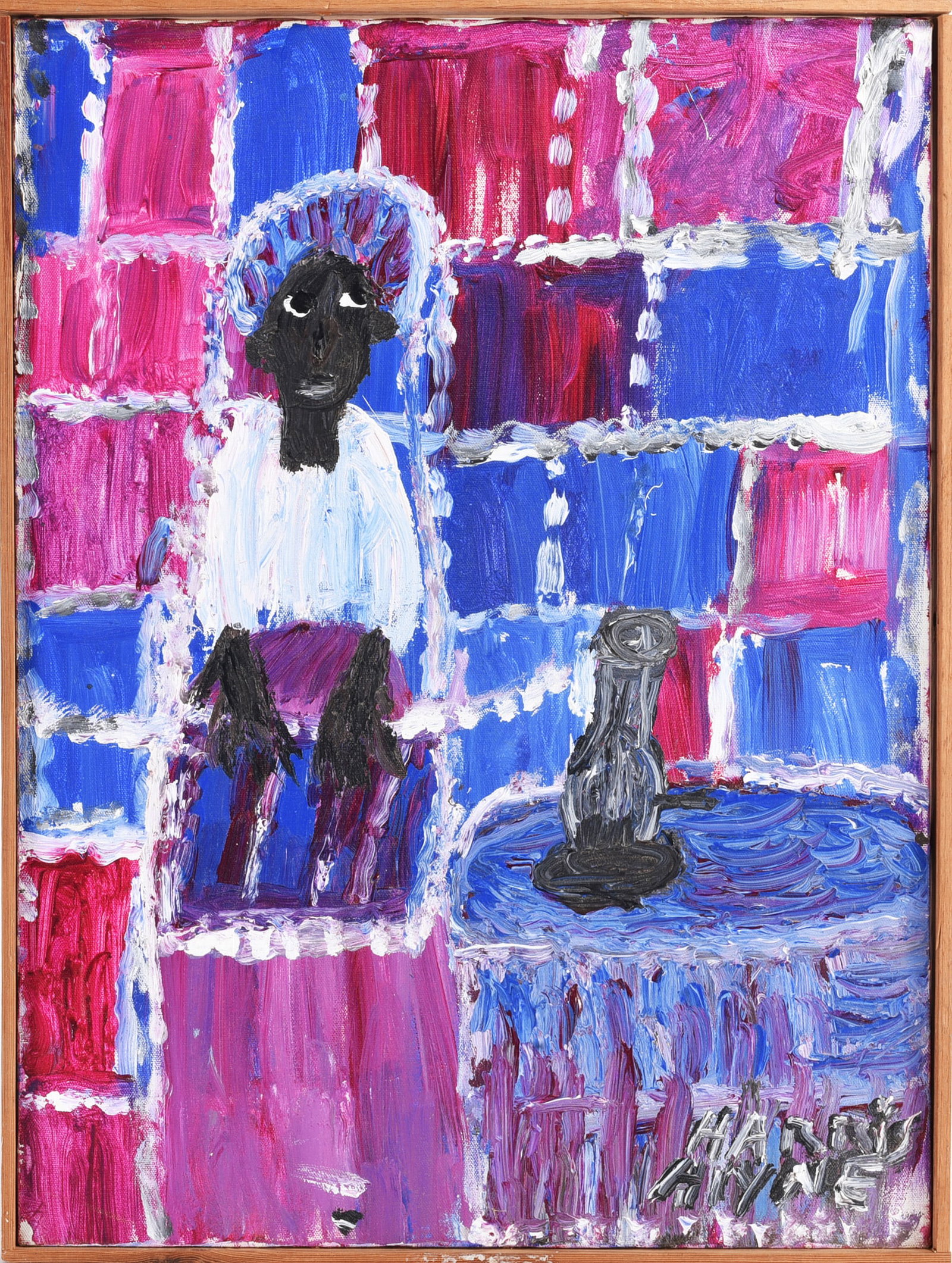 Alyne Harris Painting on Canvas: Alyne Harris Painting on Canvas Alyne Harris (American, 1942–2025, Gainesville, Florida) was a self-taught artist known for vivid paintings of flowers, angels, and rural Florida scenes.