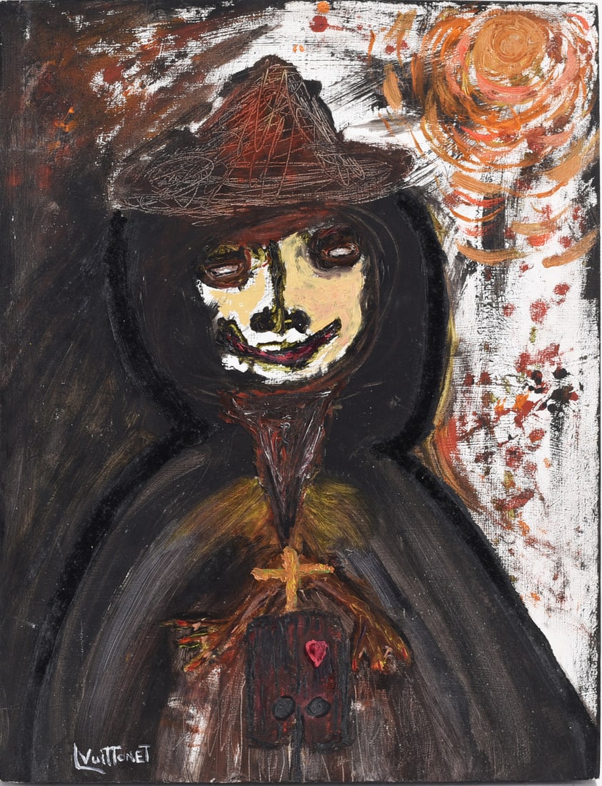 Louis Vuittonet Outsider Art Painting: Louis Vuittonet Outsider Art Painting Louis Vuittonet (American, contemporary) is an outsider artist known for colorful self-taught paintings.