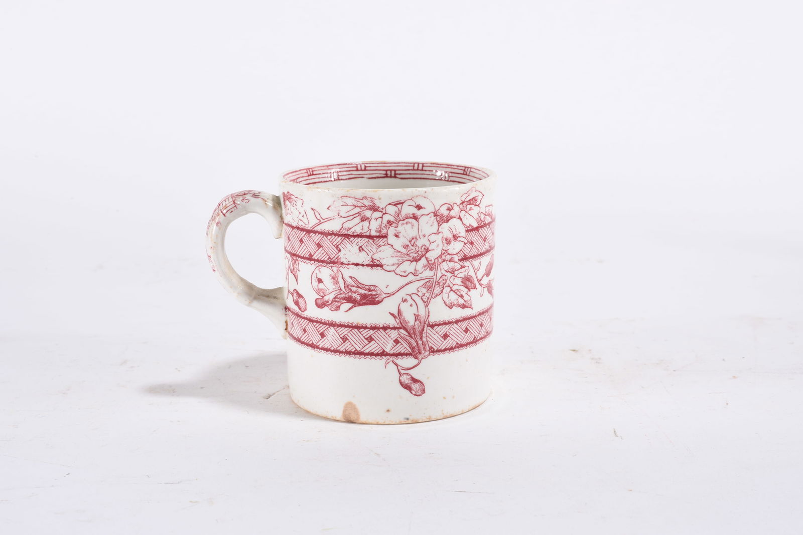 Red Transferware Mug - 2