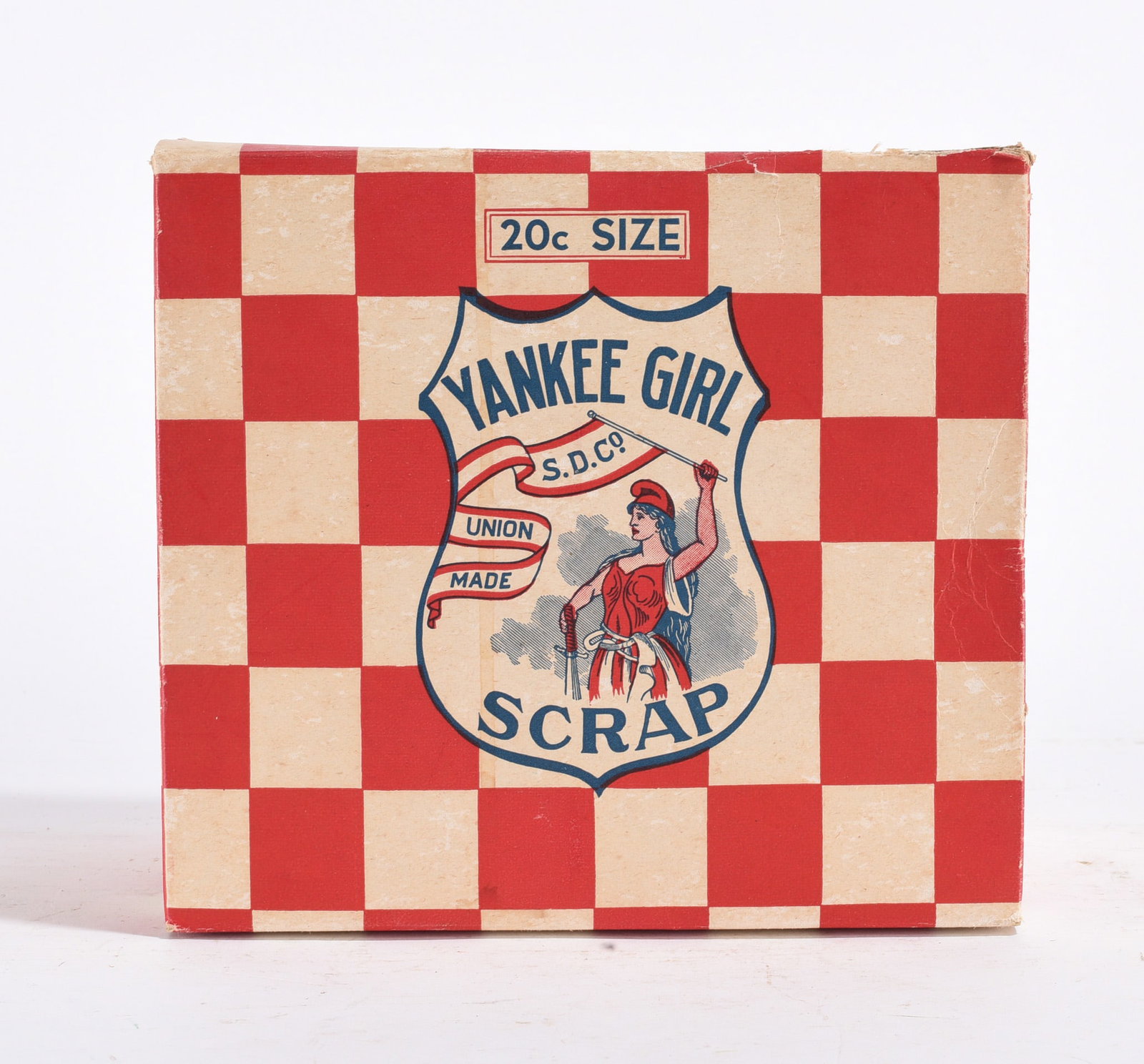 Yankee Girl Scrap Box: Vintage cardboard box with graphic label