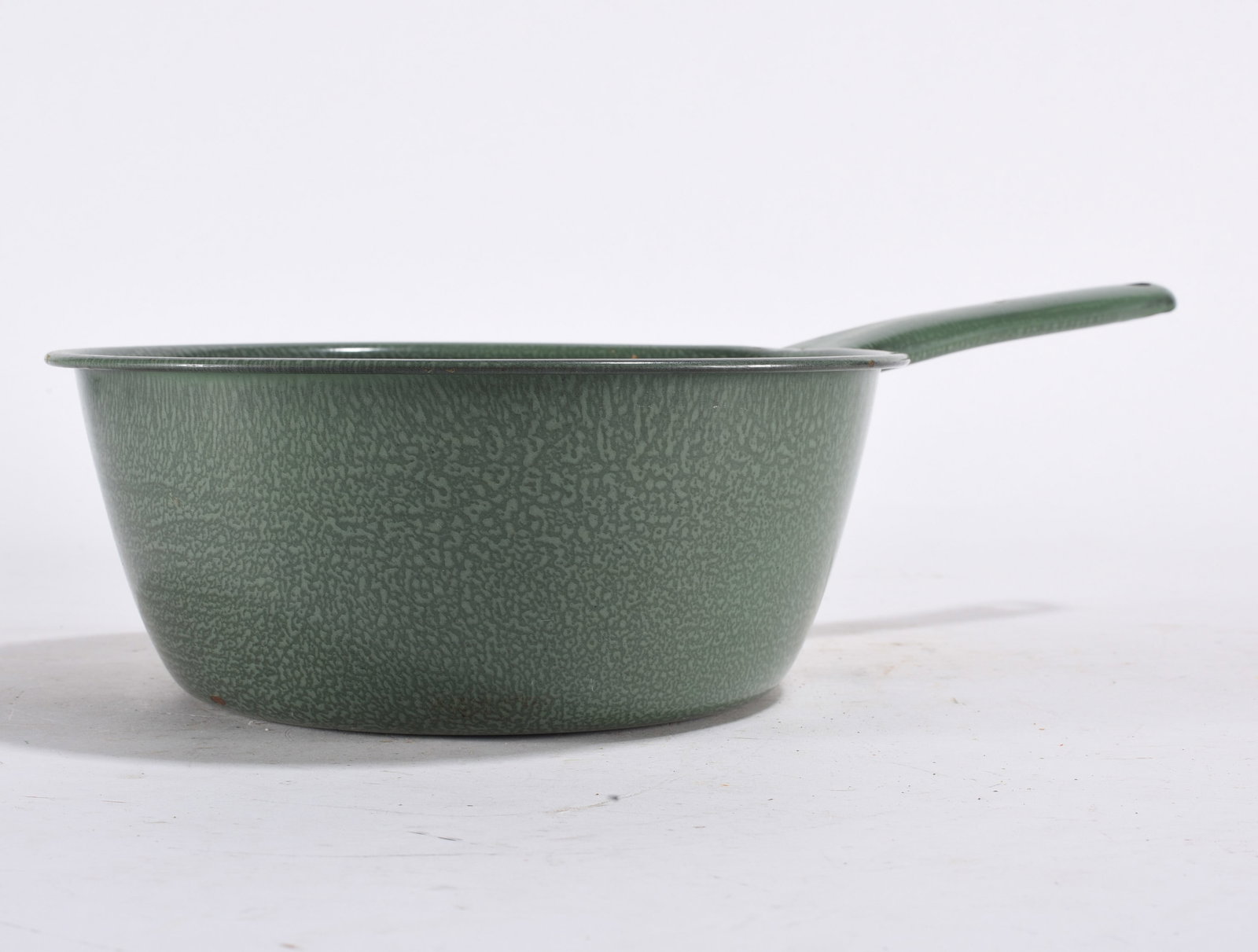 Green Speckled Graniteware Basin: Green Speckled Graniteware Basin