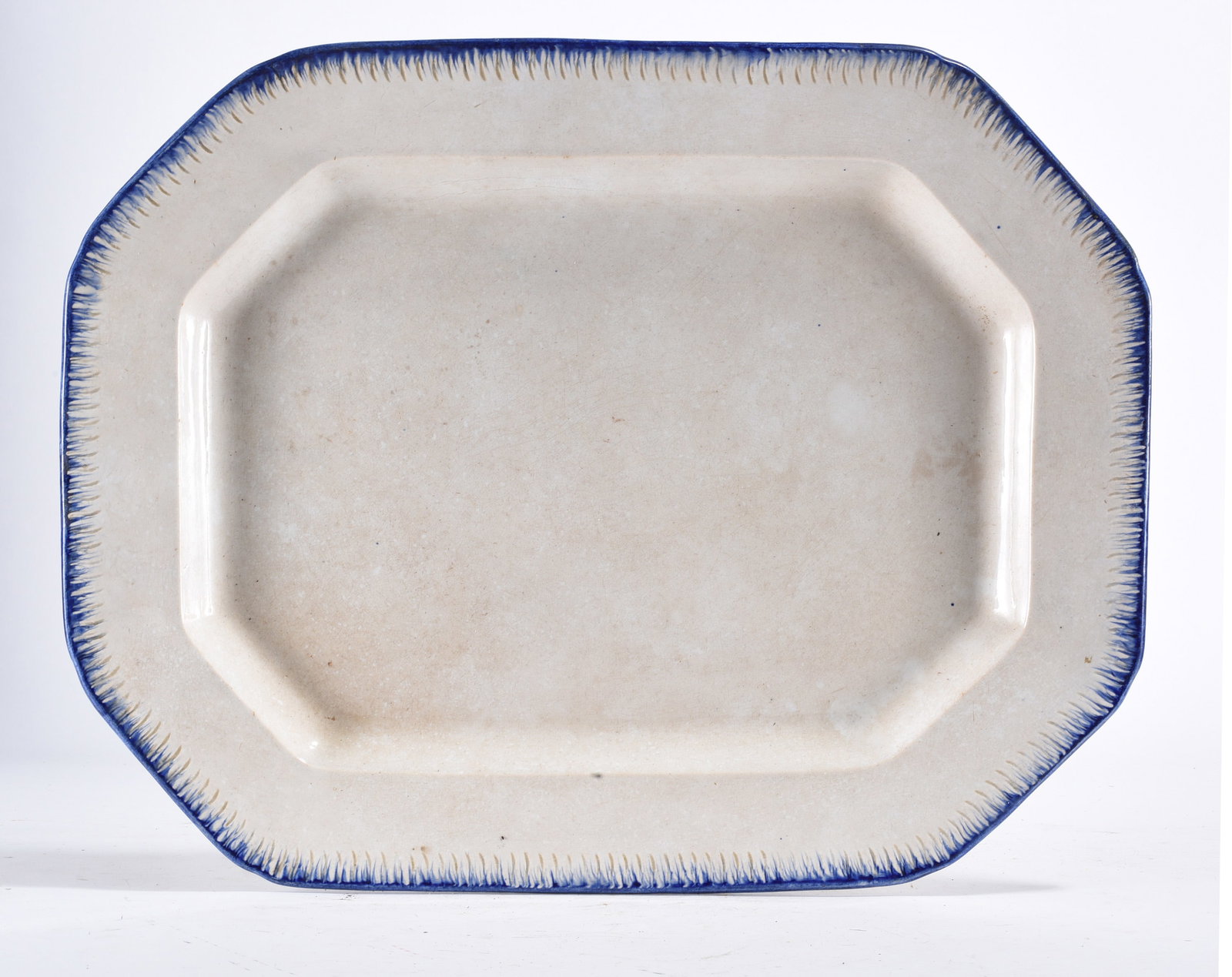 Antique Feathered Edge Platter: Antique Feathered Edge Platter