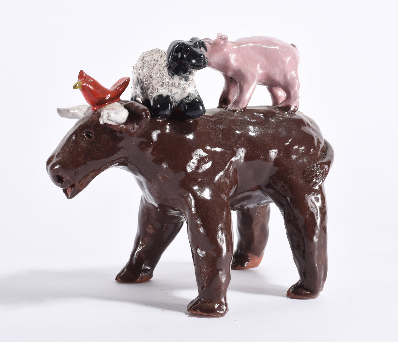 Lynn Bailey Folk Pottery Cow (1 of 3)