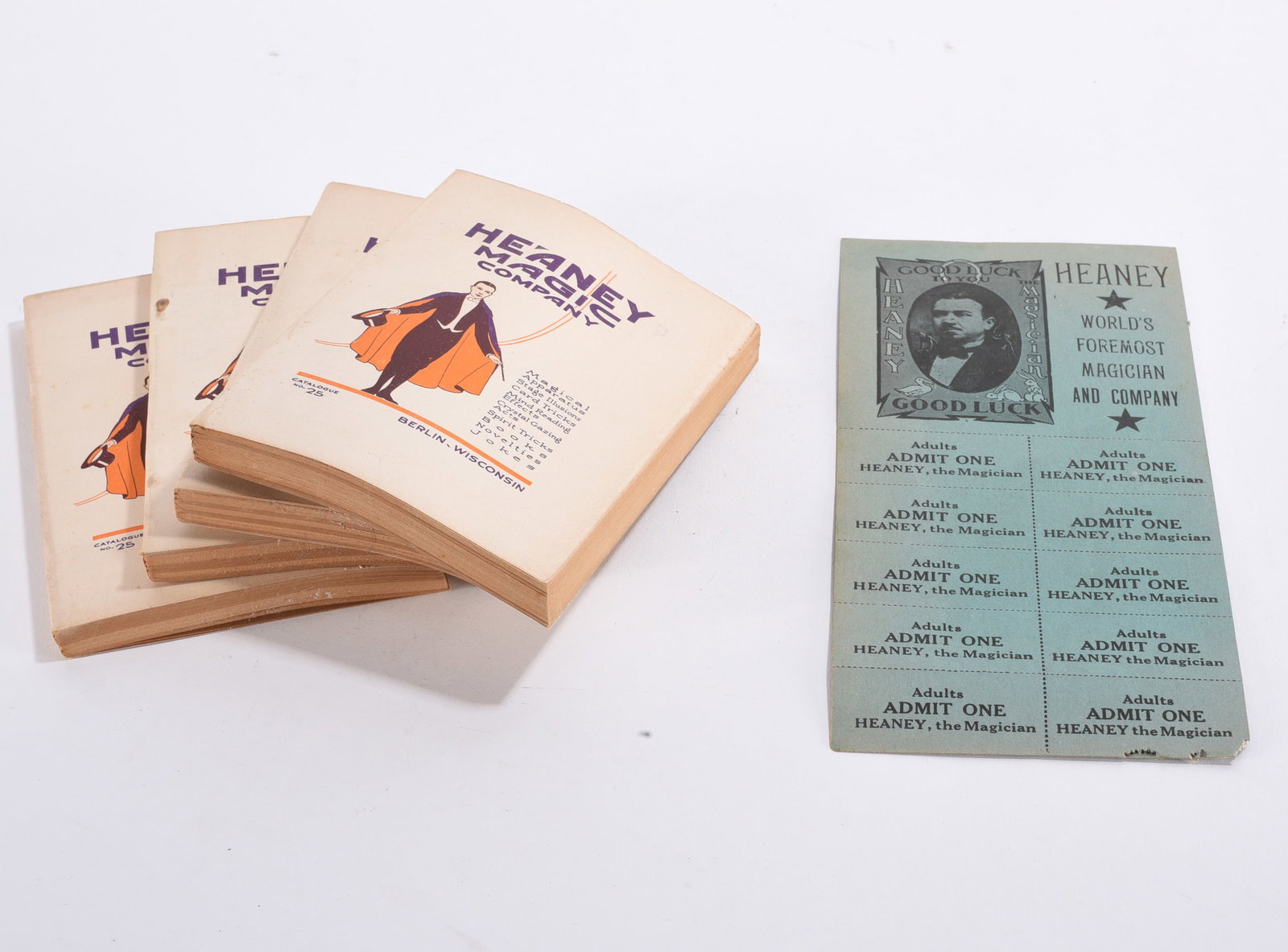 1924 Heaney Magician Tickets and Hand Books (1 of 2)