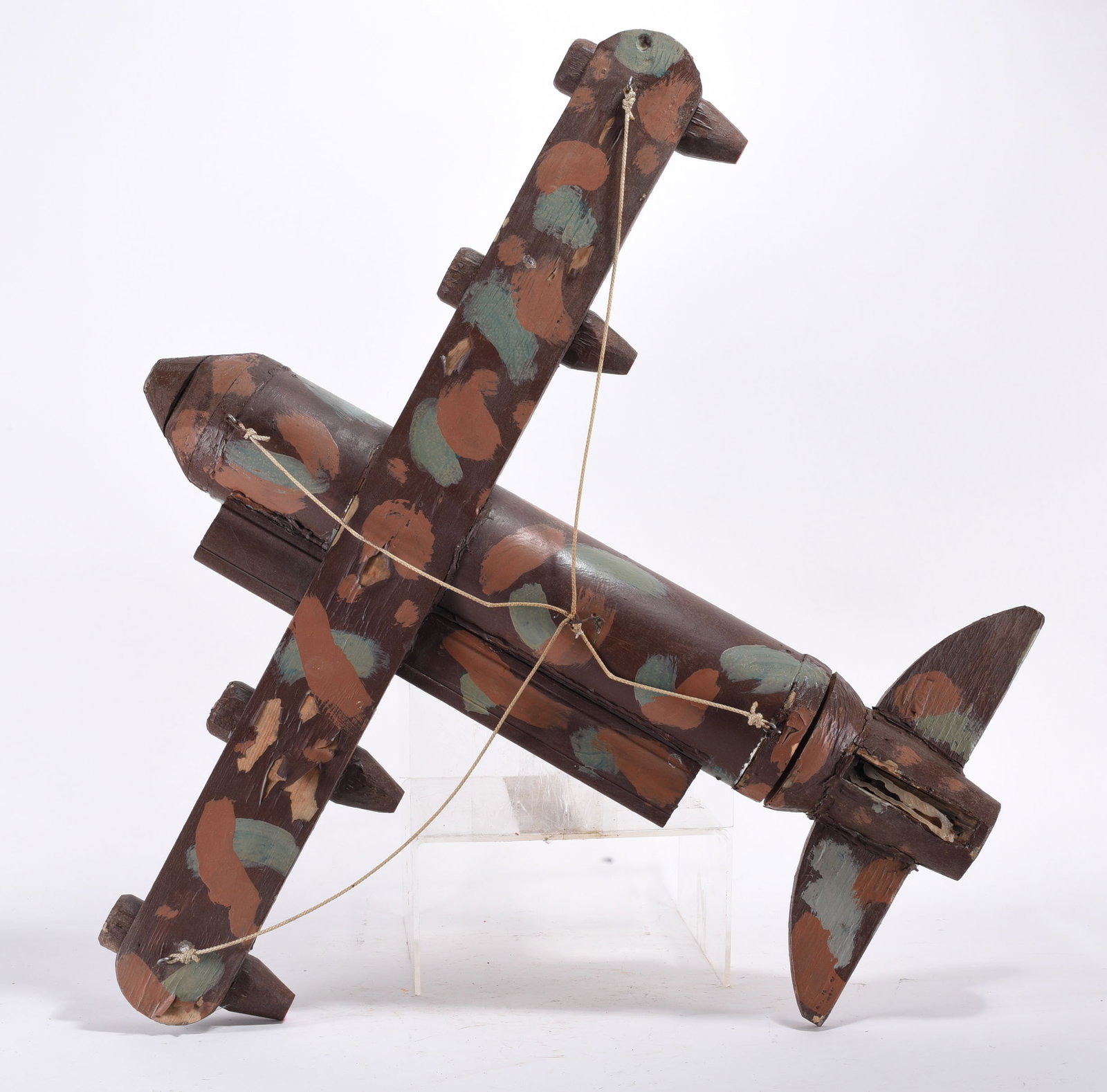 Folky Bird House Wooden Plane: 5" - wooden plane bird house. please see photos for condition. All items are in estate condition We do offer in house shipping for items under 36" boxes 10"x10"x10" we can ship for around $21. boxes 1