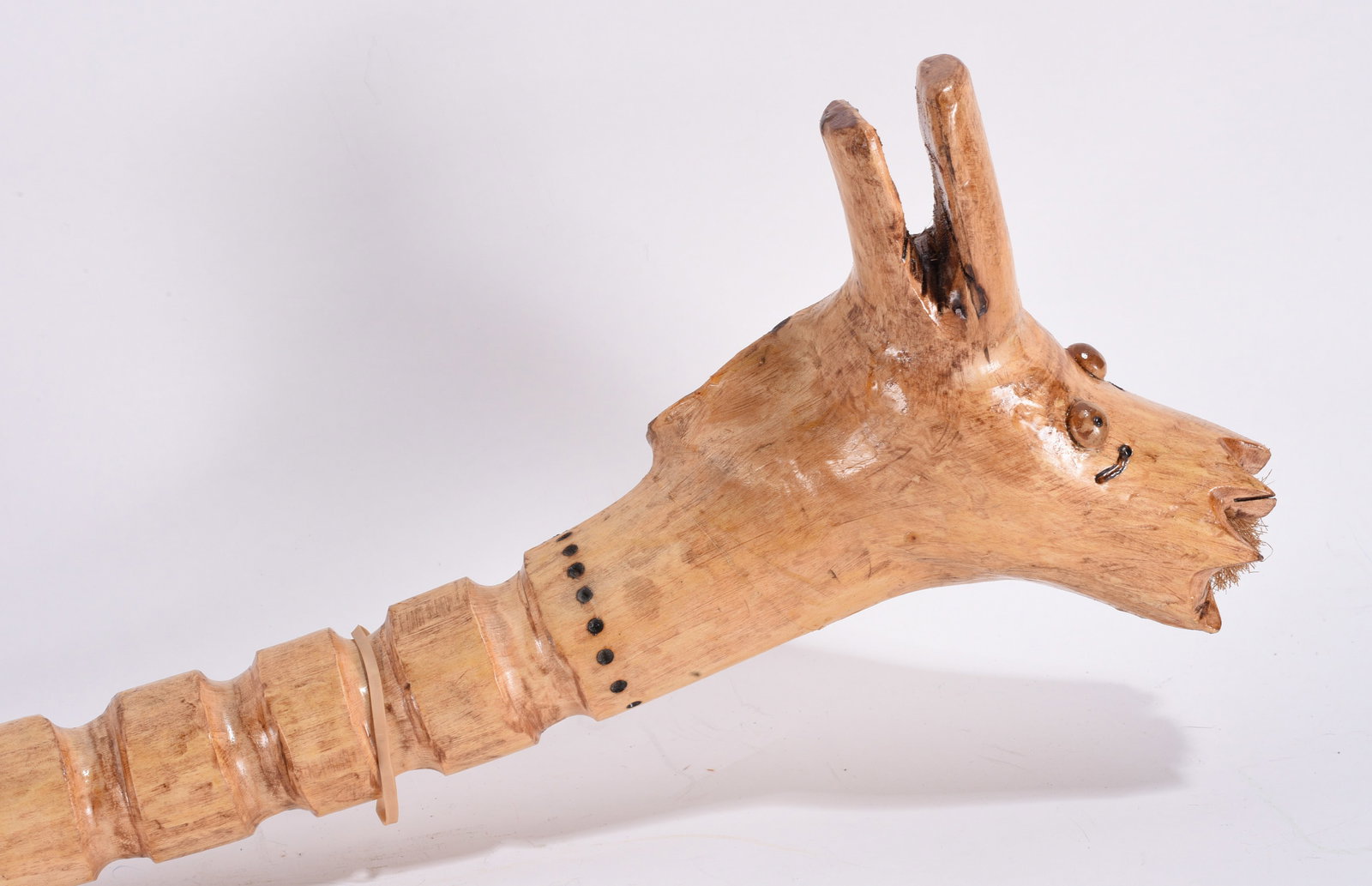 Carved Wooden Folk Art Cane (1 of 3)