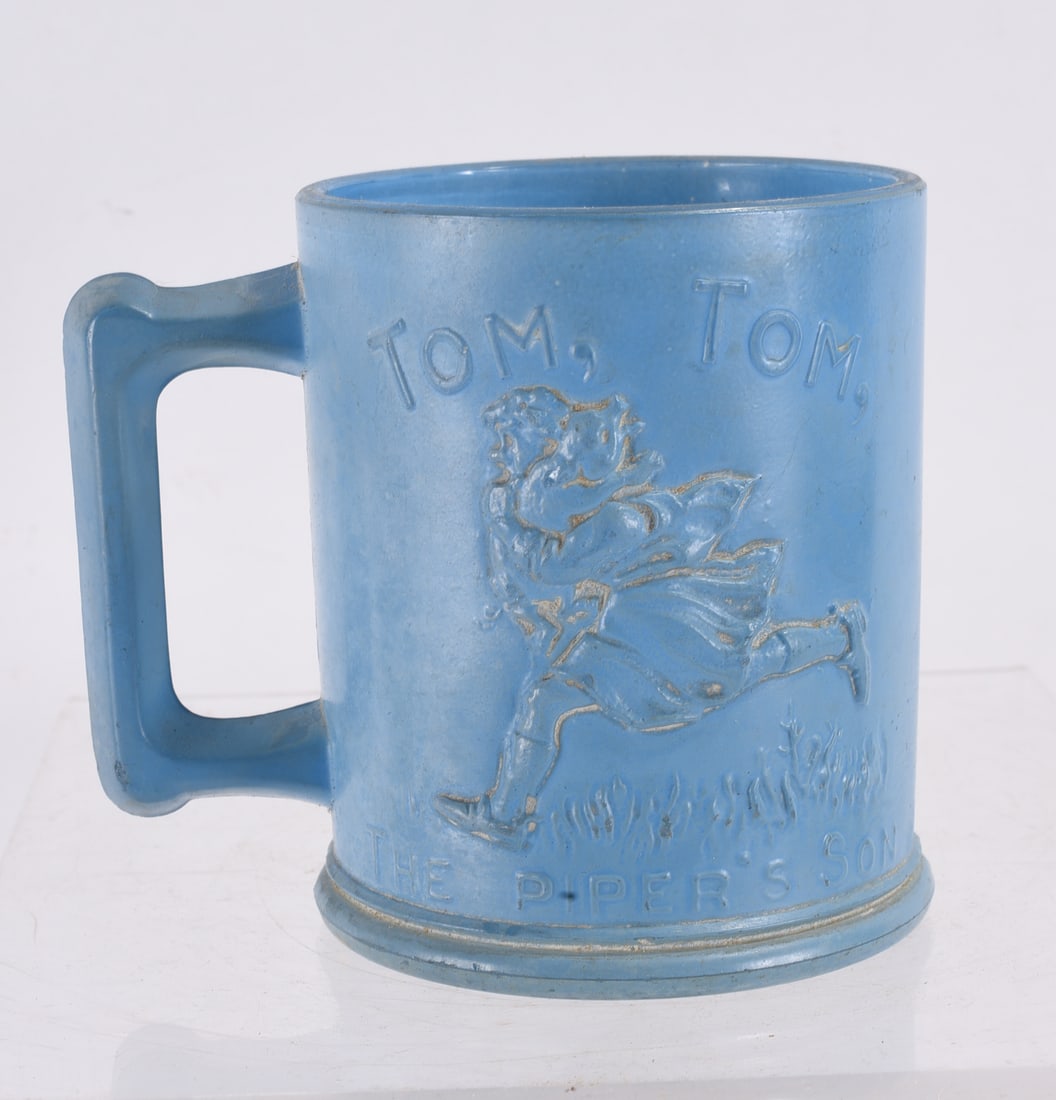 Vintage Blue “Tom, Tom, The Piper’s Son?? Child’s Mug (1 of 3)