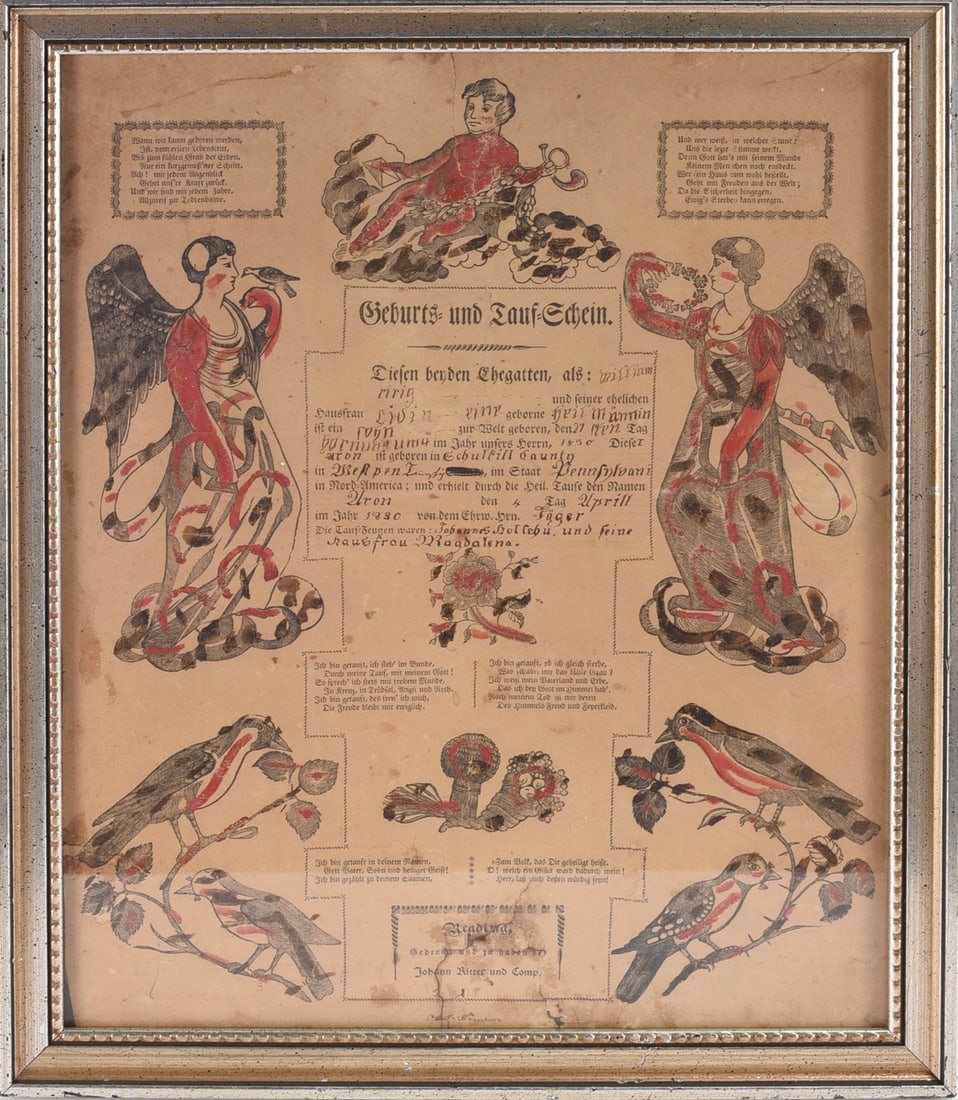 Framed German Birth Certificate Print (1 of 2)