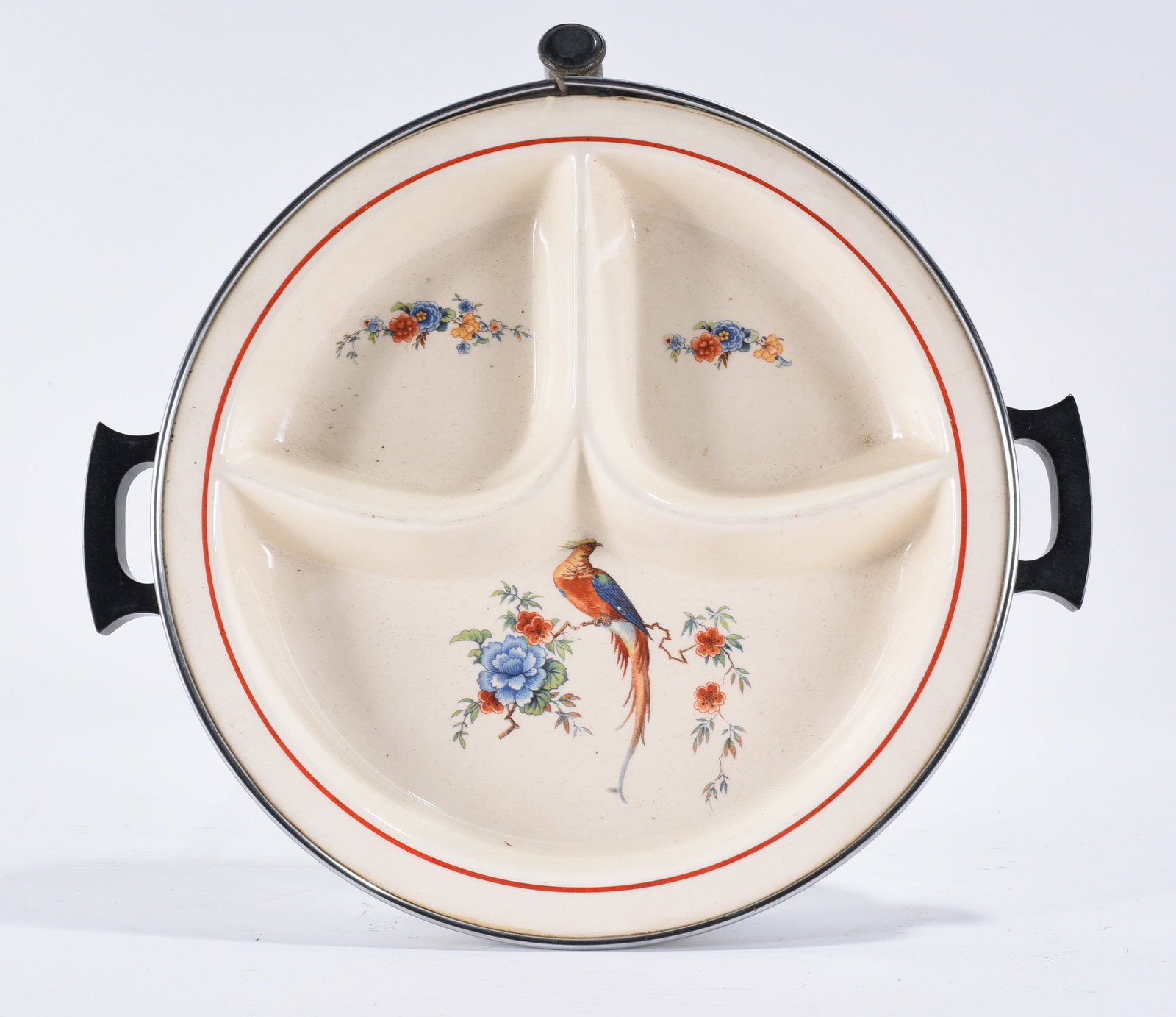 Divided Enamel Serving Dish (1 of 2)