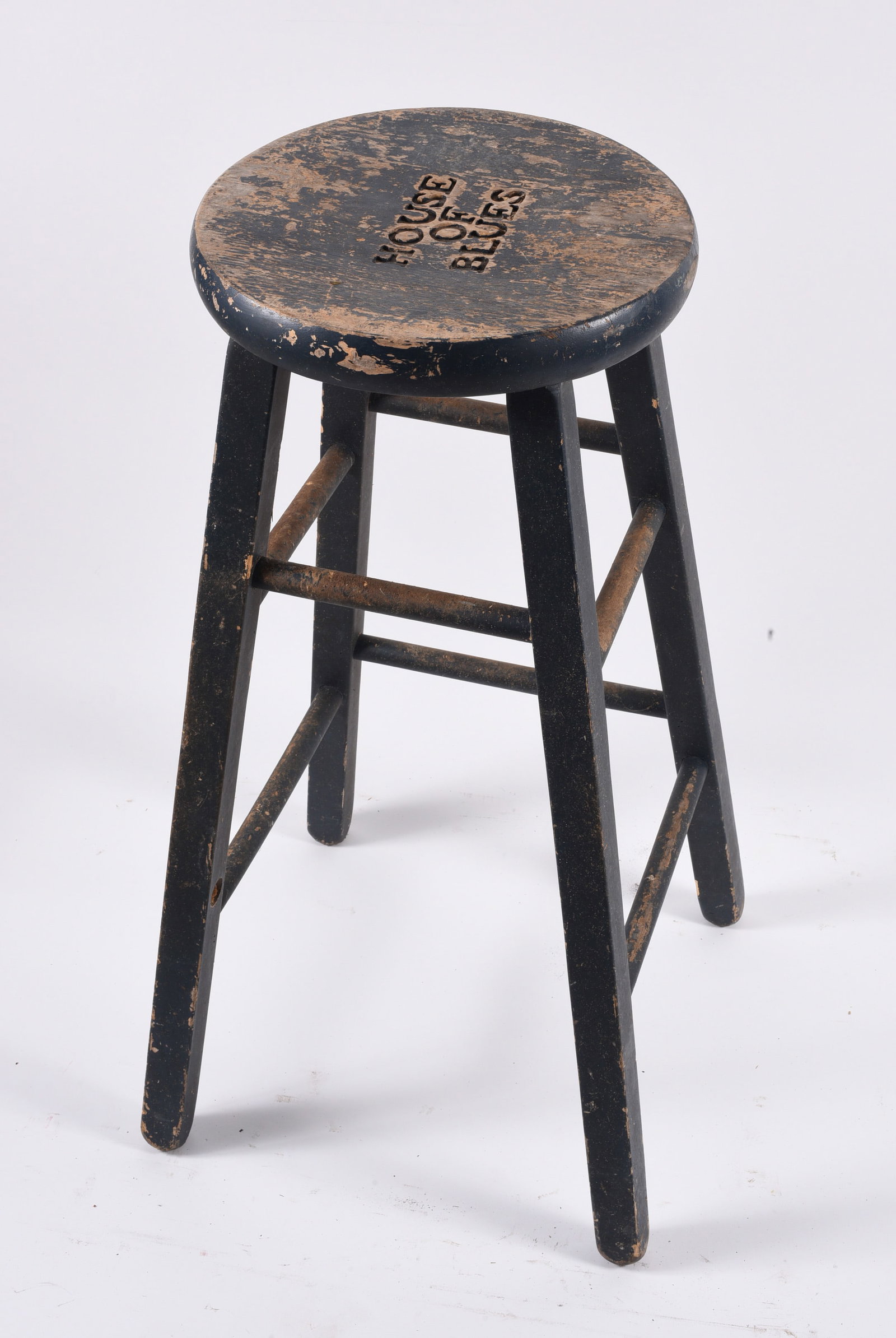 House of Blues Painted Stool: 30" -- original stool from the House of Blues