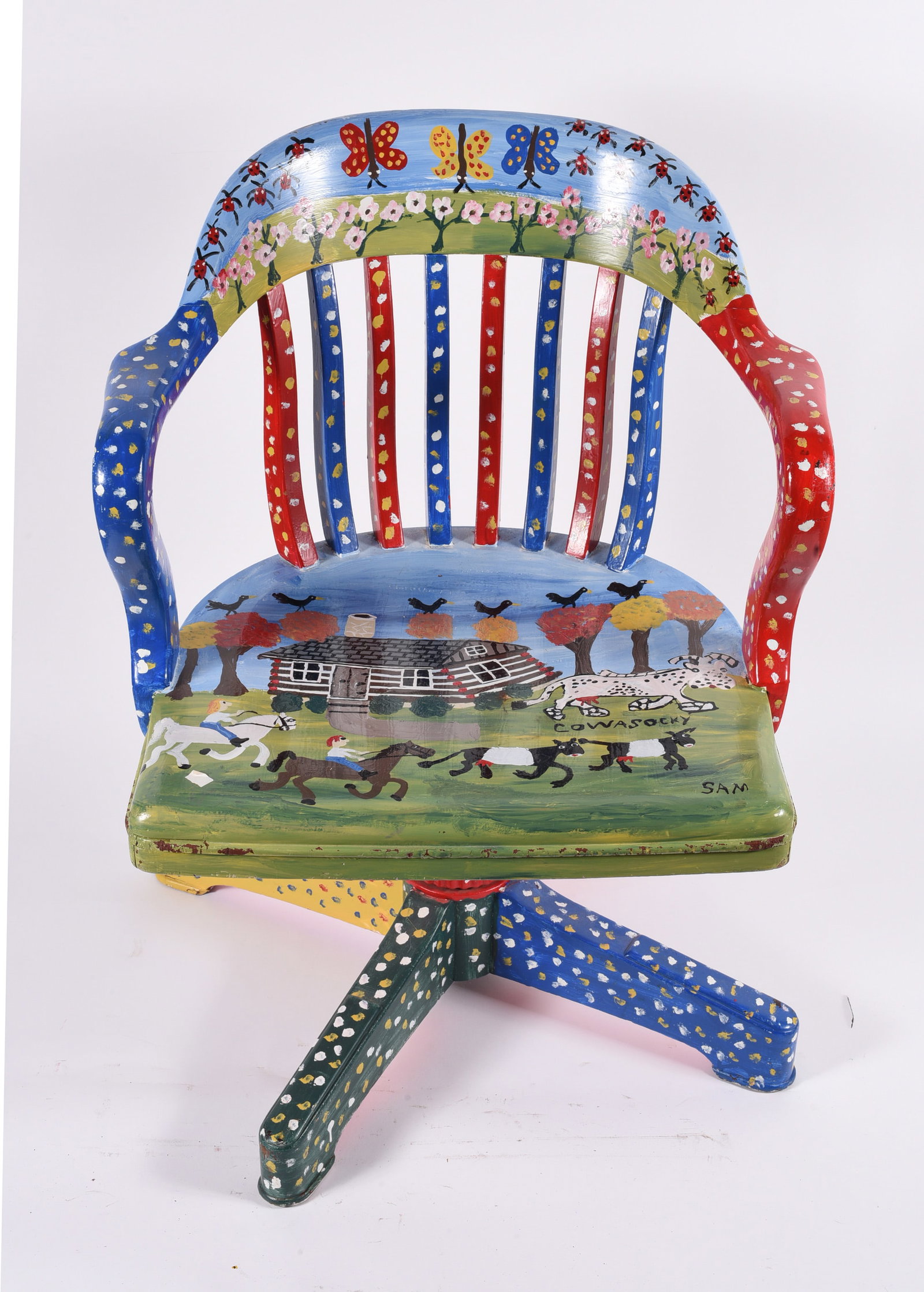 Sam The Dot Man Painted Office Chair (1 of 4)