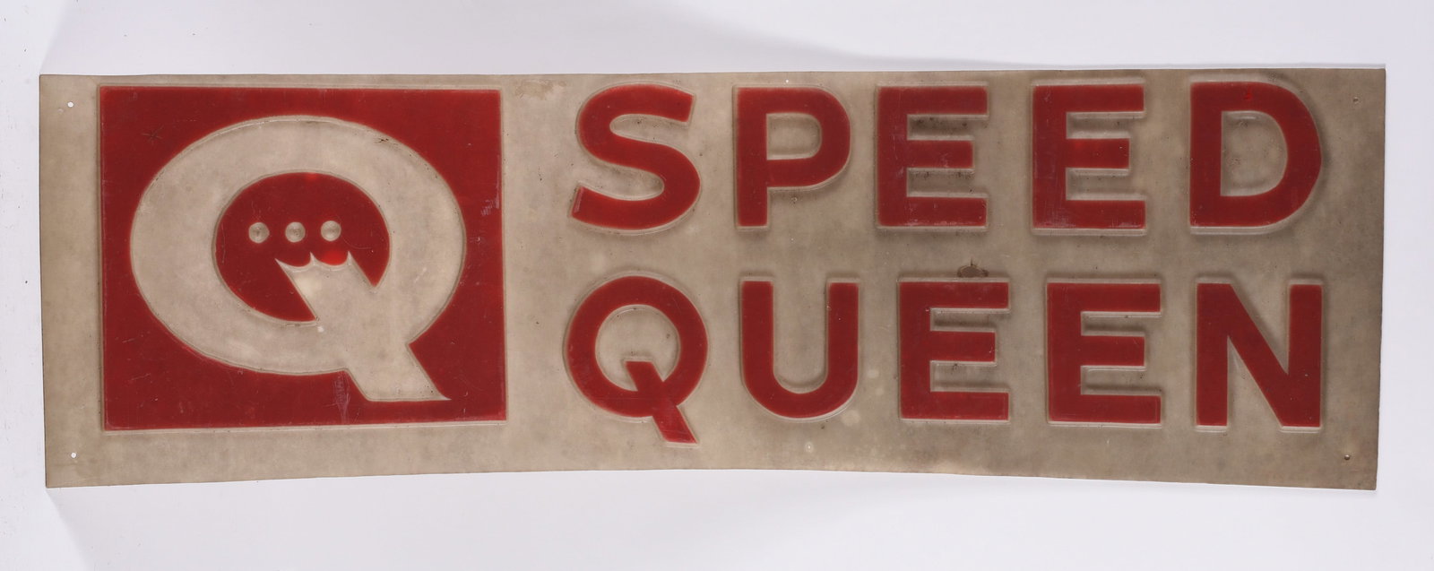 Vintage “Speed Queen?? Advertising Sign: 66" x 20" We do offer in house shipping for items under 36" boxes 10"x10"x10" we can ship for around $21. boxes 18x18x18 we can ship for around $56 - $65. to get in house shipping pay for your item an