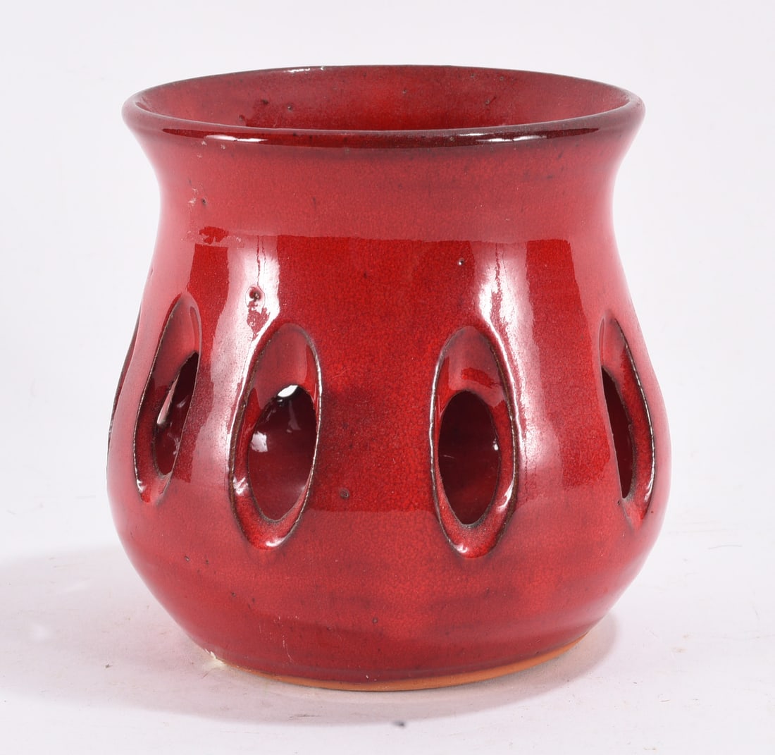 Owens Pottery - Red Pottery Vessel (1 of 3)