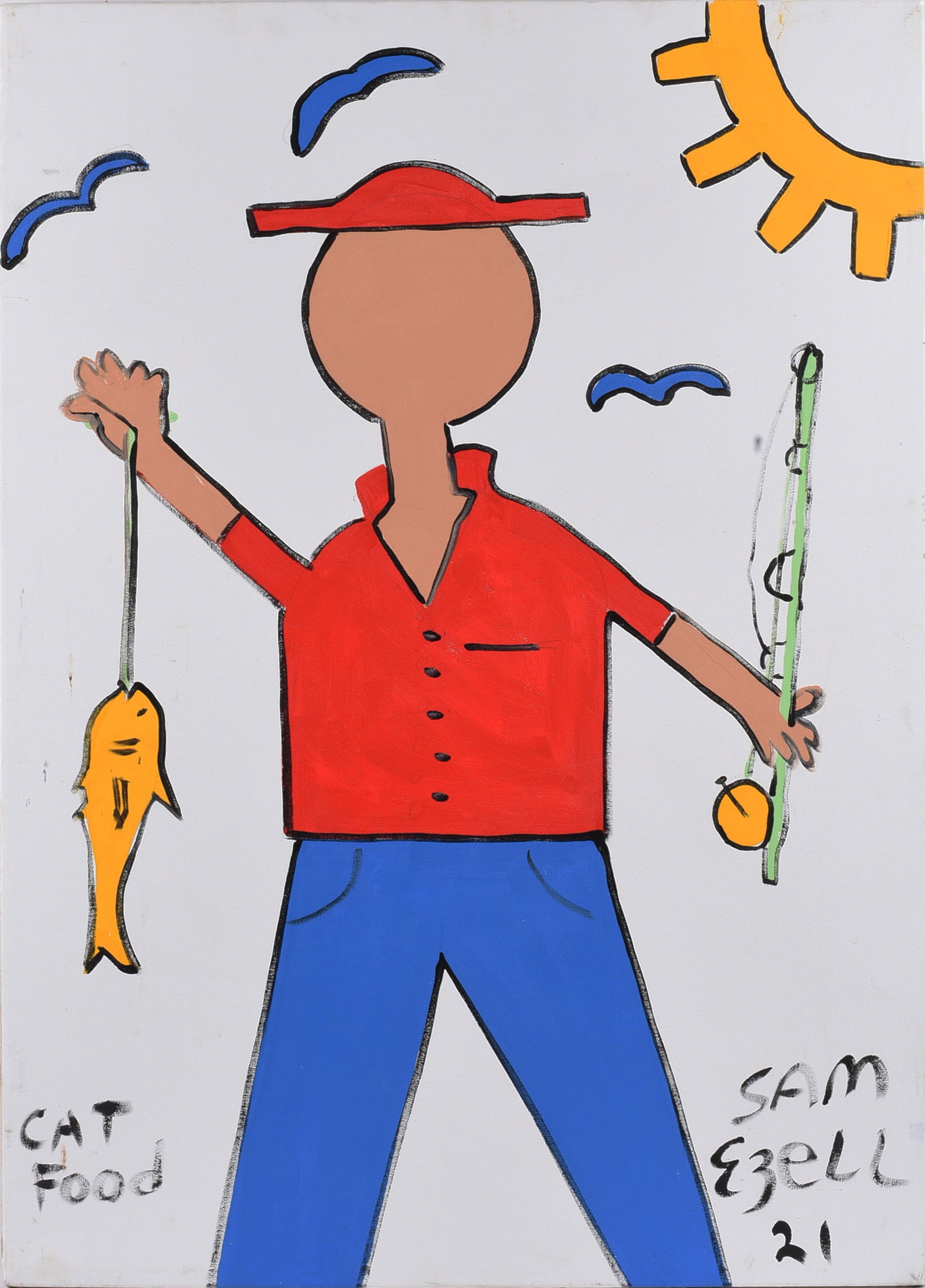 Sam Ezell Folk Art Painting (1 of 2)