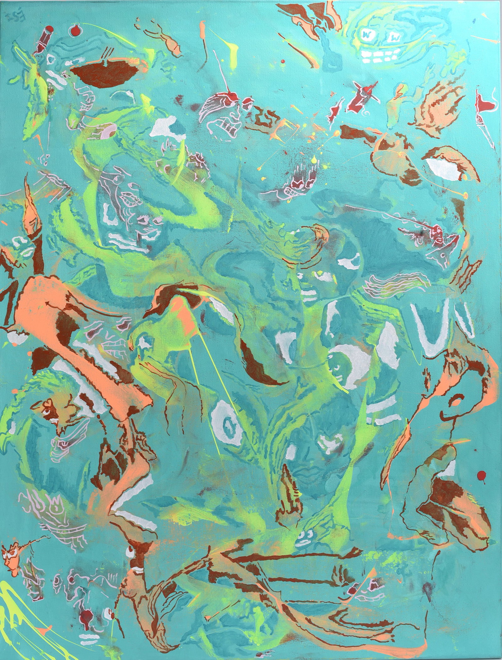 Jakym Clark aka Isa Outsider Art Painting (1 of 3)
