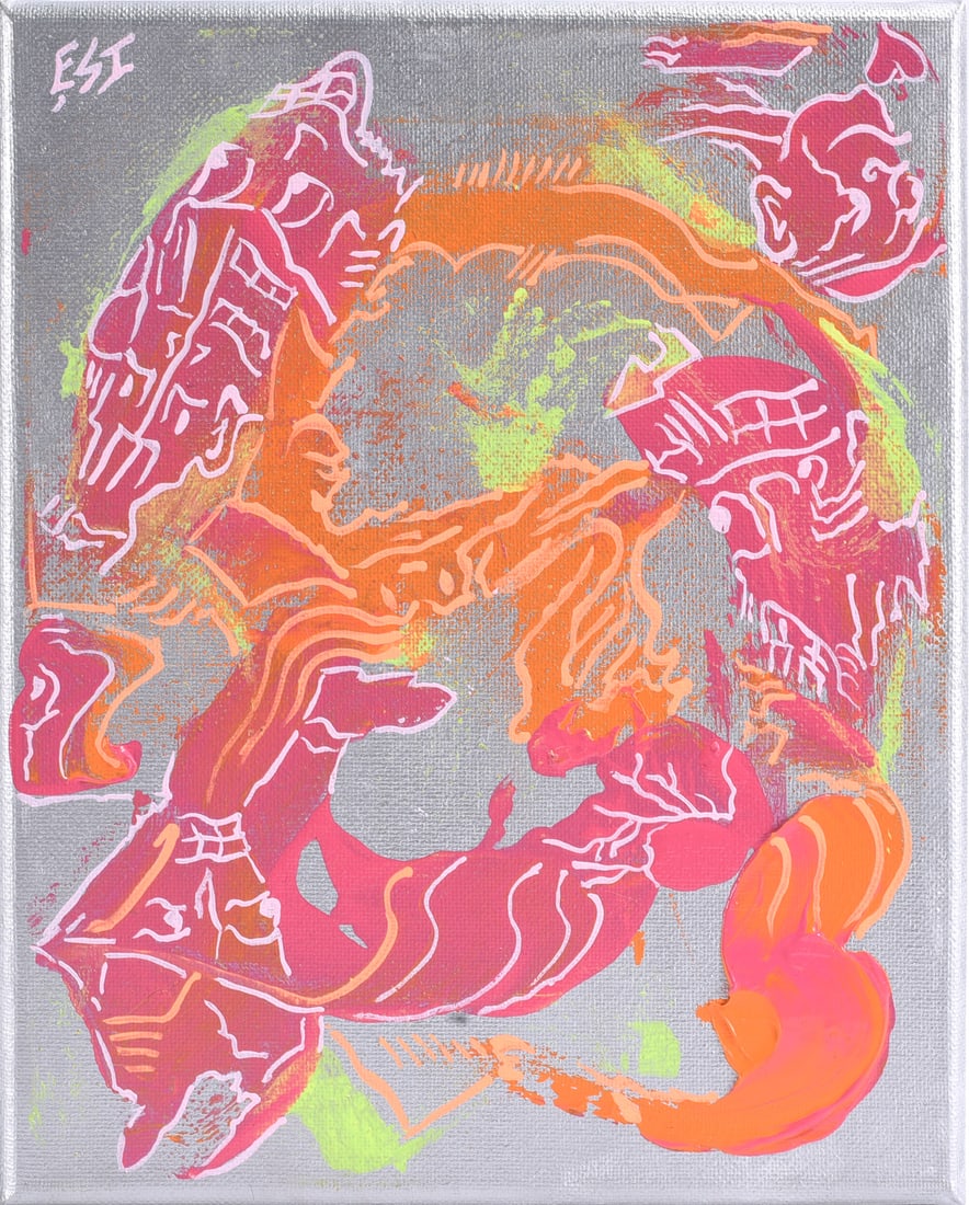 Jakym Clark aka Isa Outsider Art Painting (1 of 2)
