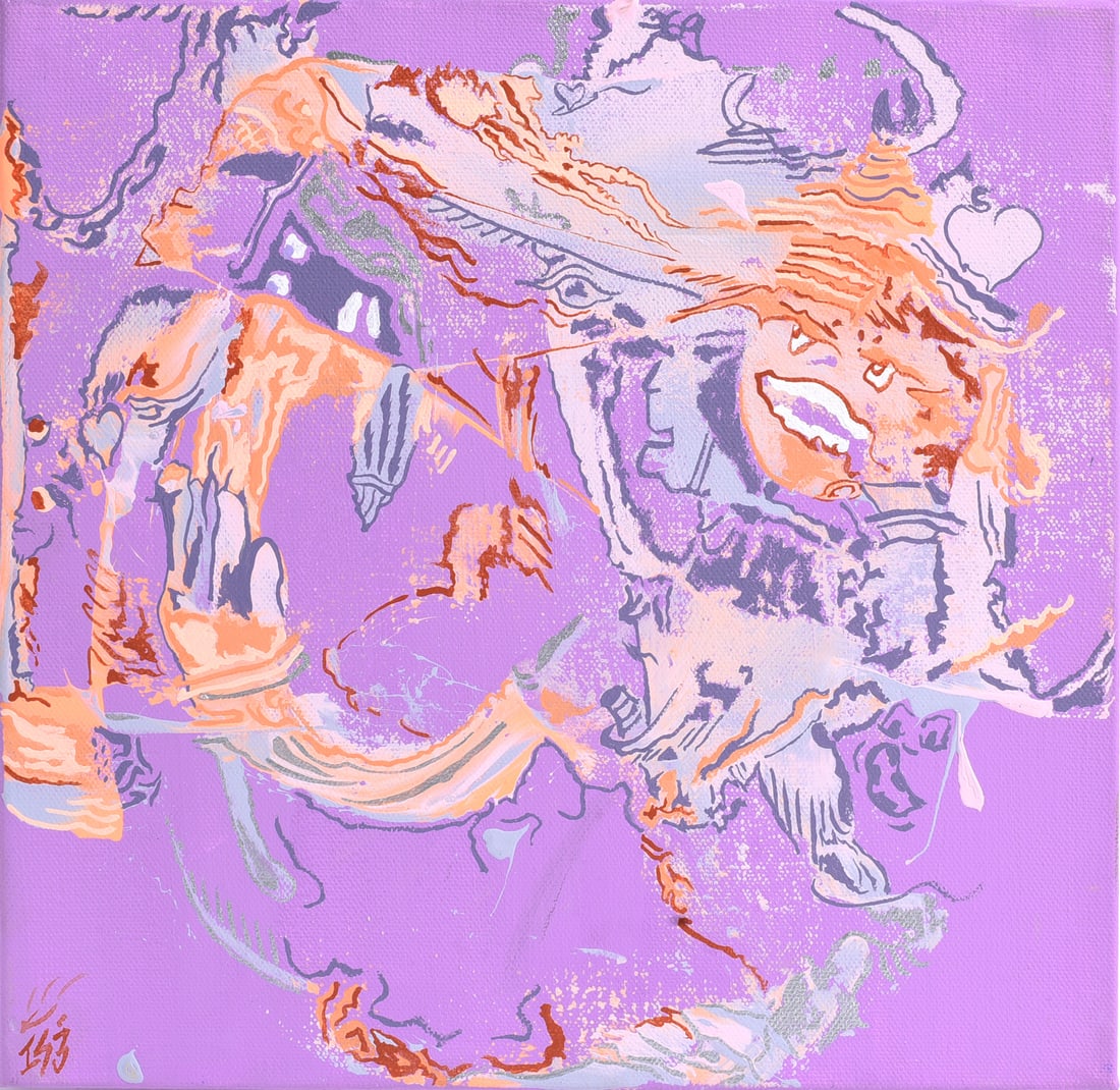 Jakym Clark aka Isa Outsider Art Painting: 12"x12" paint on canvas. African American artist living in the Triangle area of North Carolina. Jakym visits the gallery once a quarter and drops paintings off for us to auction for him. please see ph