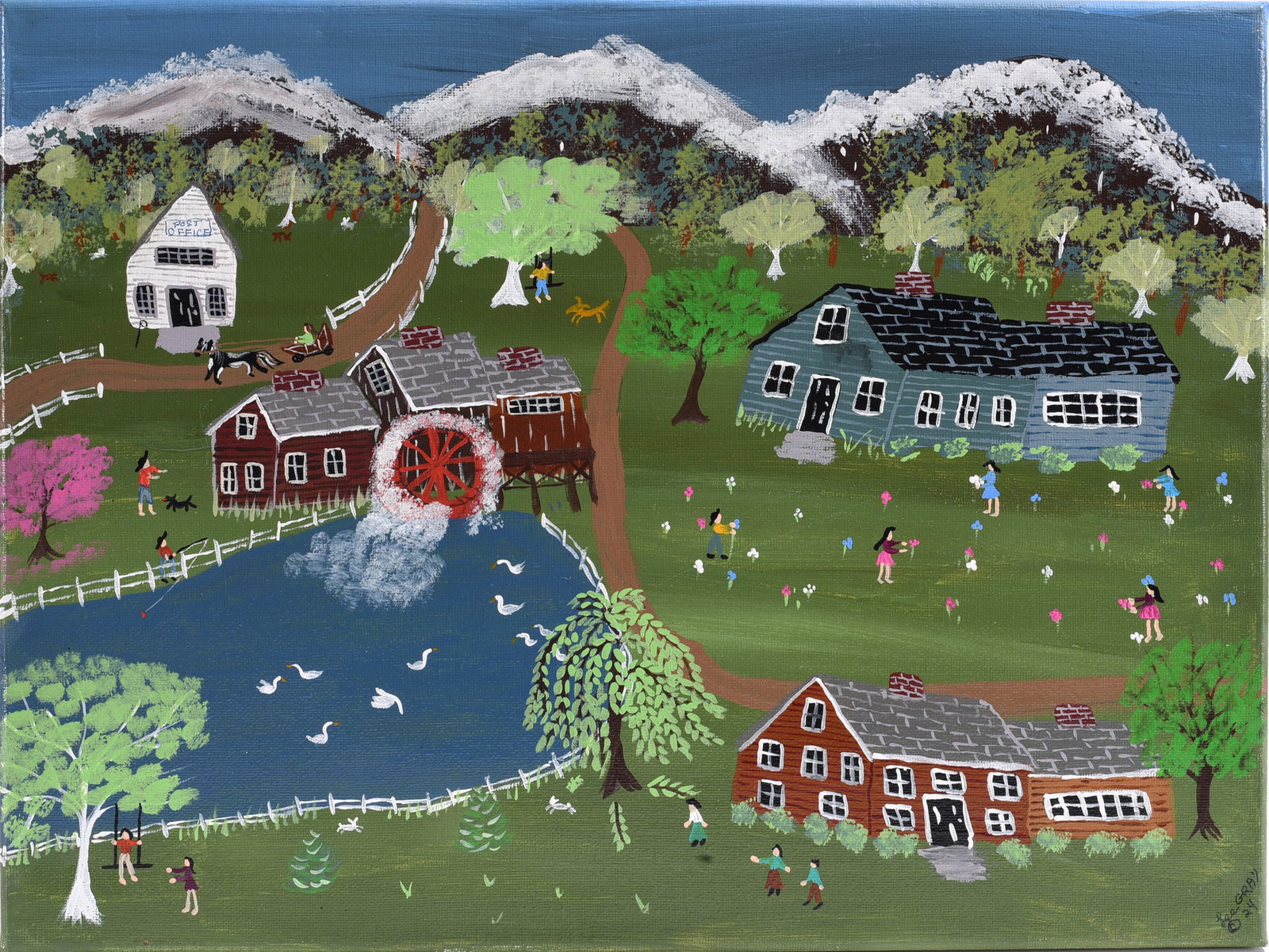 Lee Gray Folk Art Painting (1 of 2)